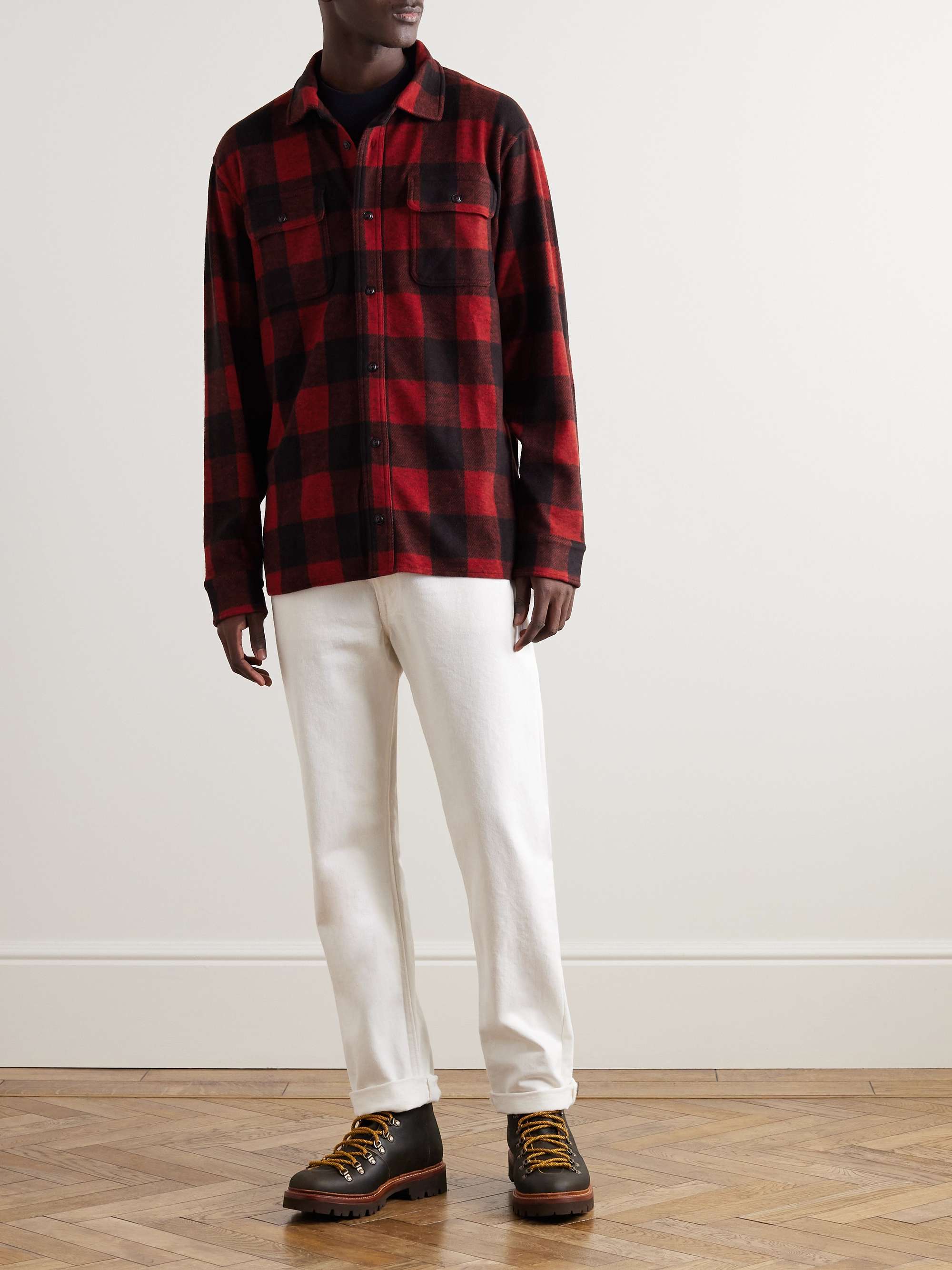 Checked Recycled-Flannel Shirt