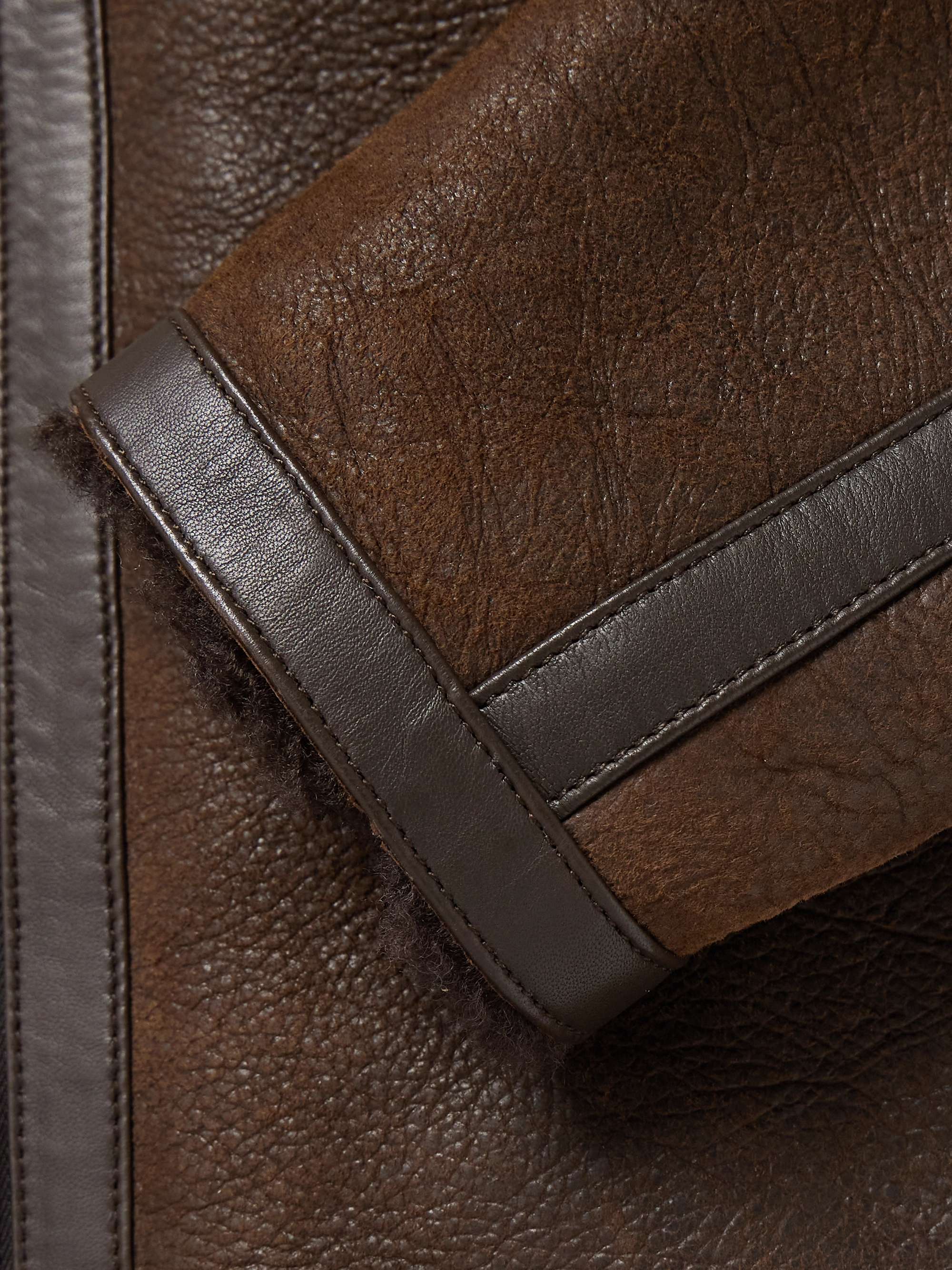 BELSTAFF Tundra Leather-Trimmed Shearling Jacket for Men | MR PORTER