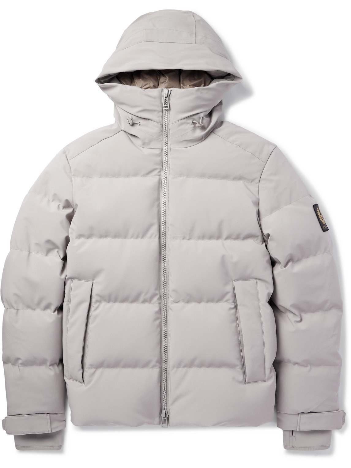 Belstaff Pulse Logo-appliquéd Quilted Shell Hooded Down Jacket In Grey |  ModeSens