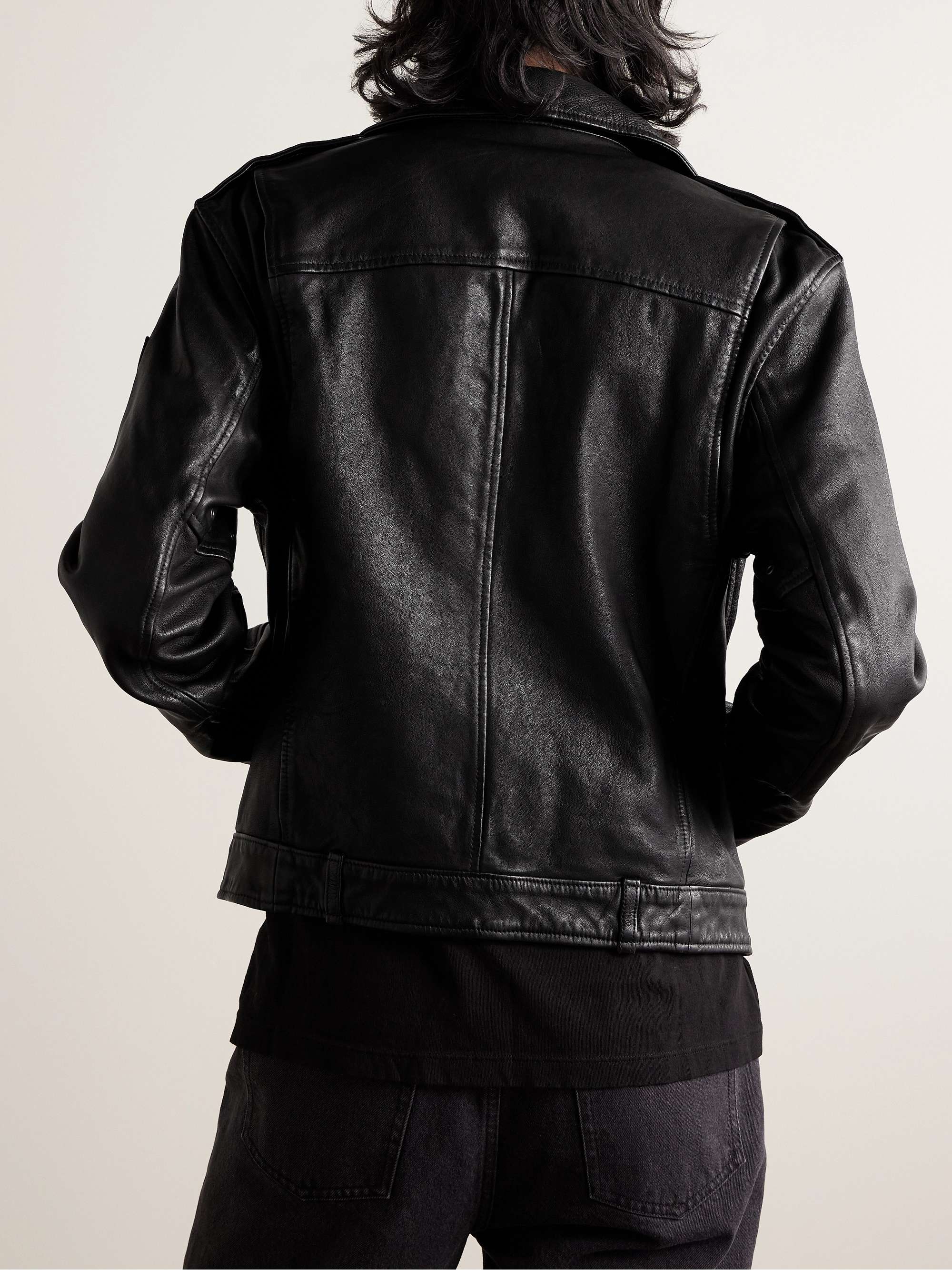 POLO RALPH LAUREN Leather Biker Jacket for Men | MR PORTER