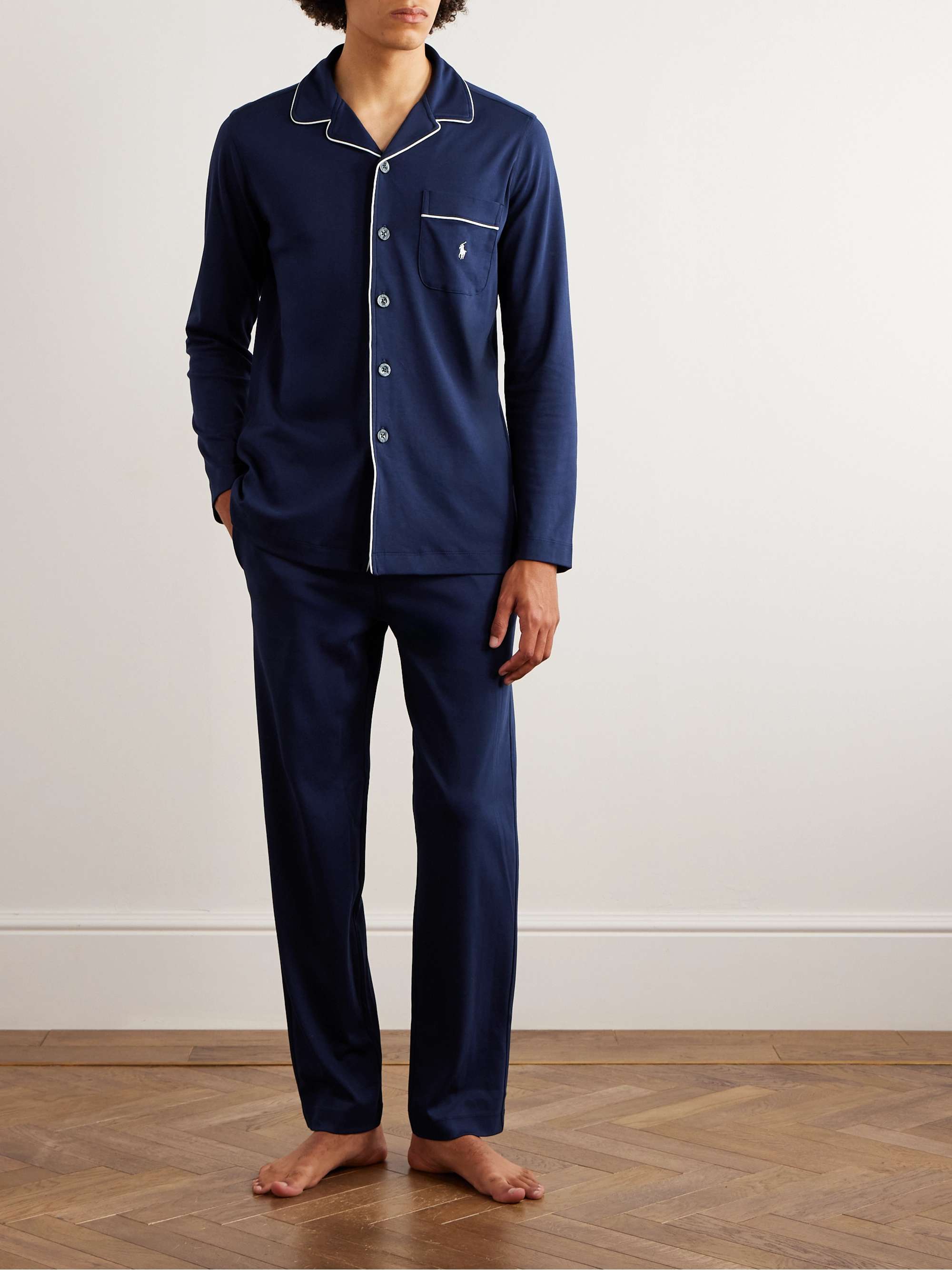 POLO RALPH LAUREN Logo-Embroidered Cotton-Jersey Pyjama Set for Men | MR  PORTER