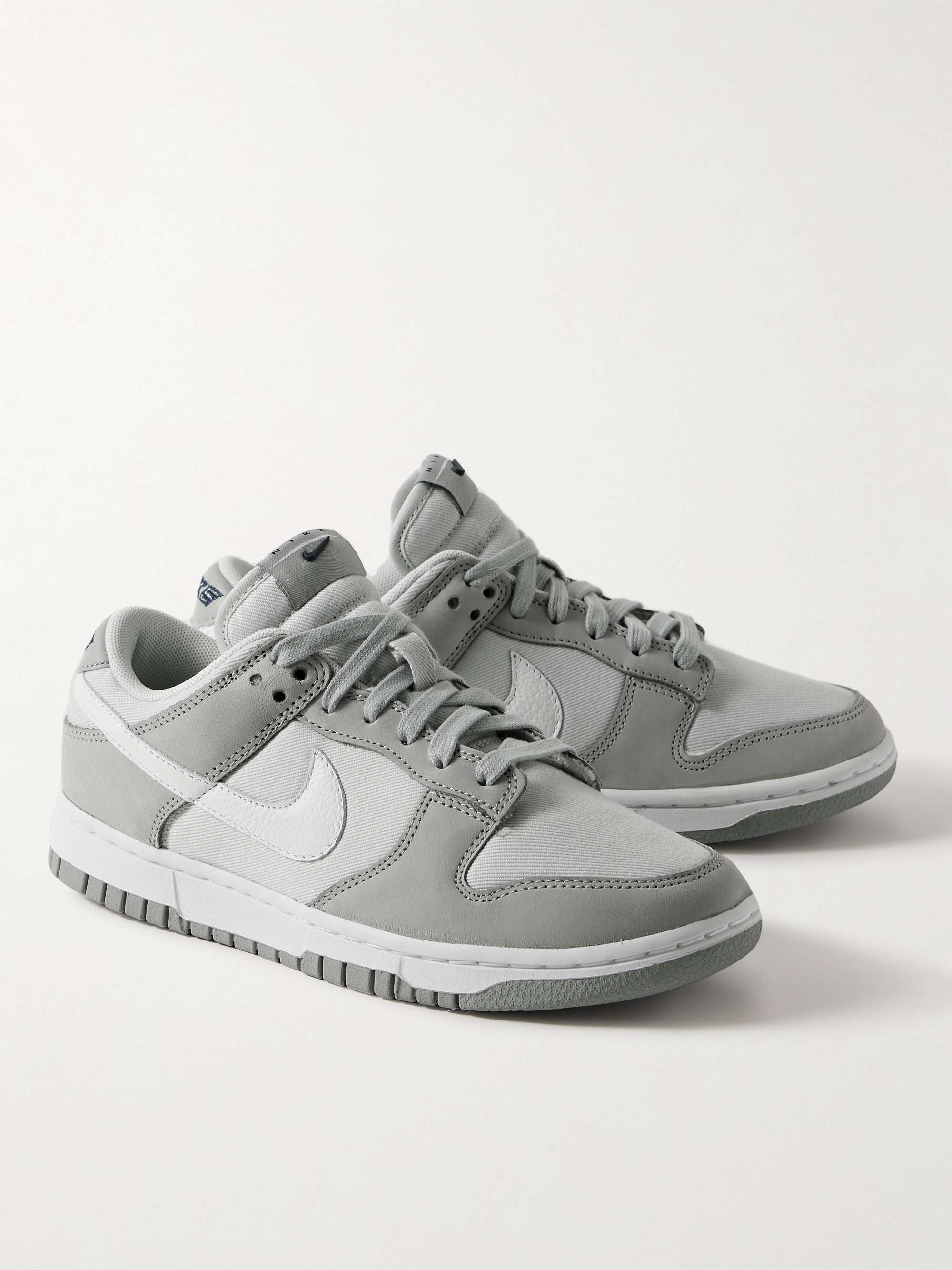 NIKE Dunk Low LX Leather and Suede-Trimmed Drill Sneakers for Men | MR ...