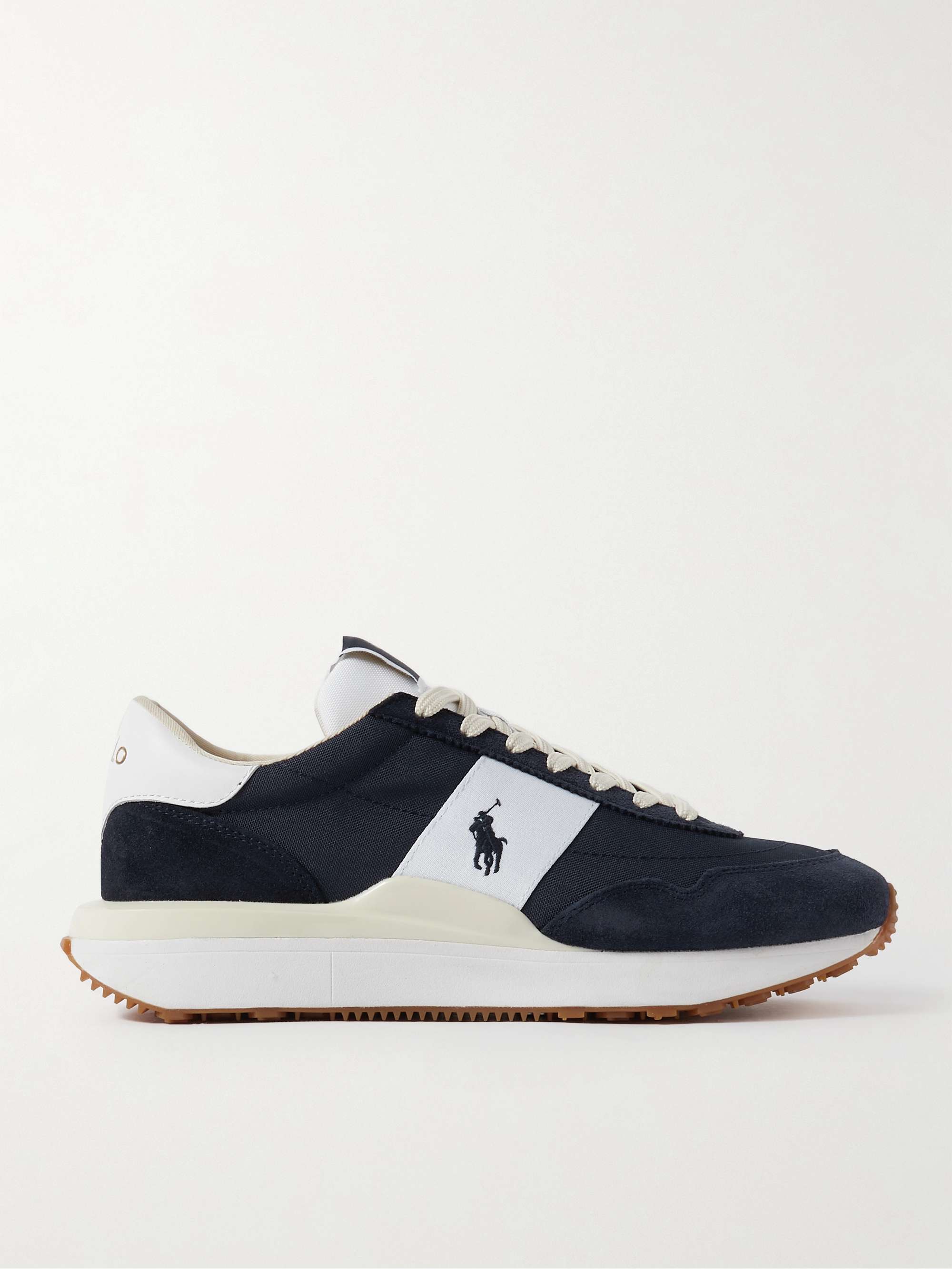 POLO RALPH LAUREN Train 89 Rubber-Trimmed, Suede and Mesh Sneakers for Men  | MR PORTER