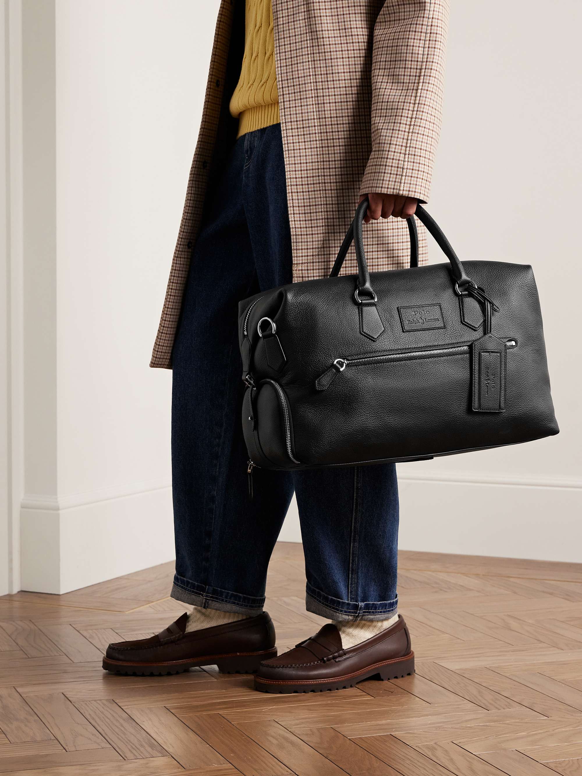 POLO RALPH LAUREN Large Full-Grain Leather Duffle Bag for Men | MR PORTER