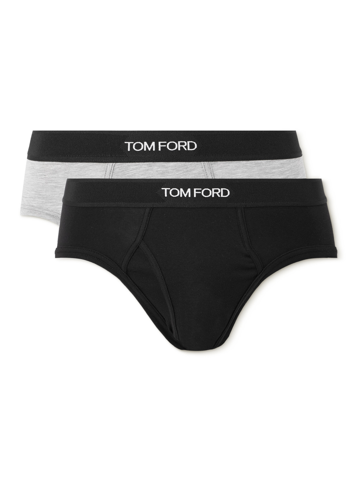 Shop Tom Ford Two-pack Stretch-cotton And Modal-blend Briefs In Multi