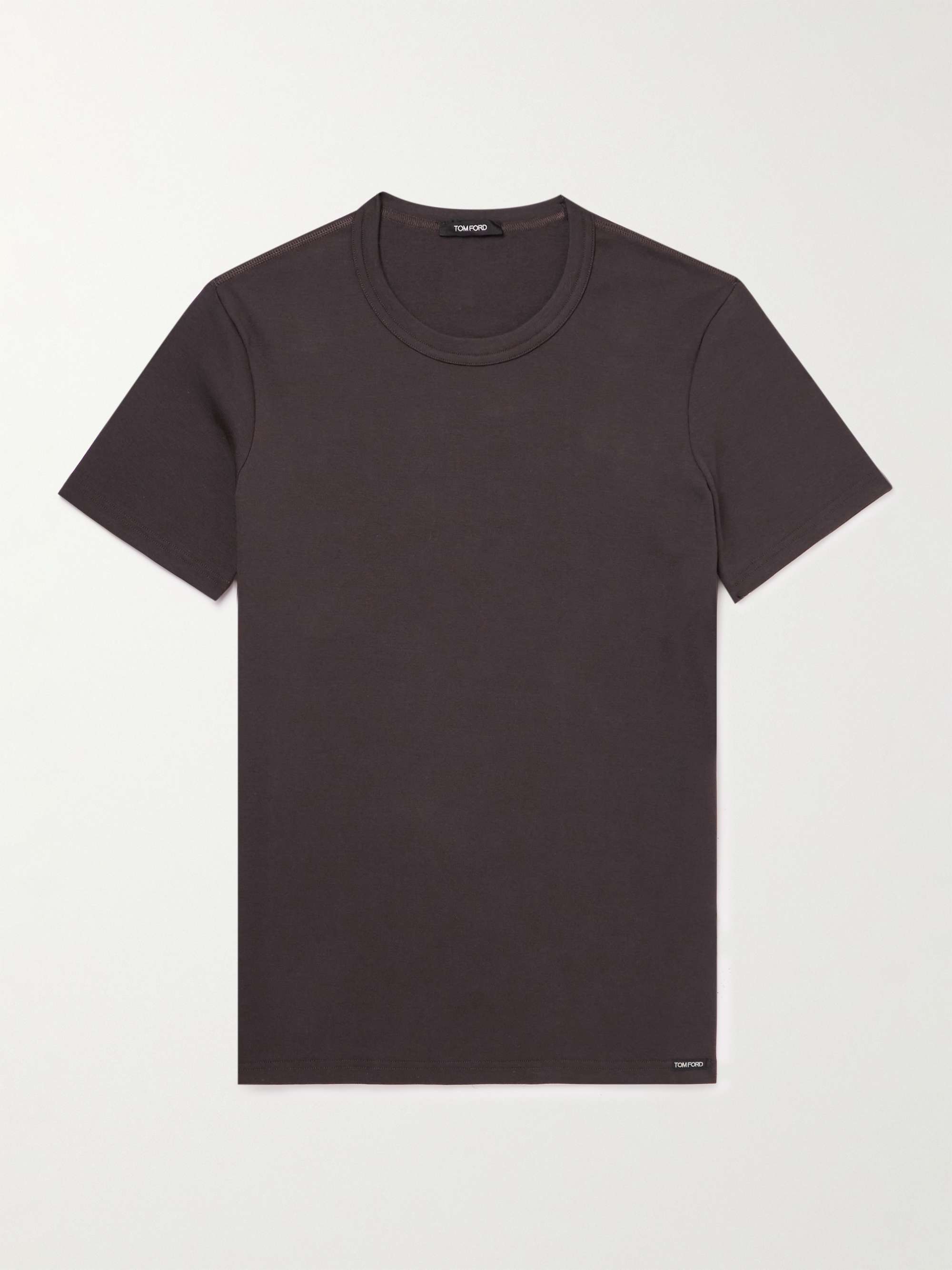 TOM FORD Logo-Appliquéd Stretch-Cotton Jersey T-Shirt for Men | MR PORTER