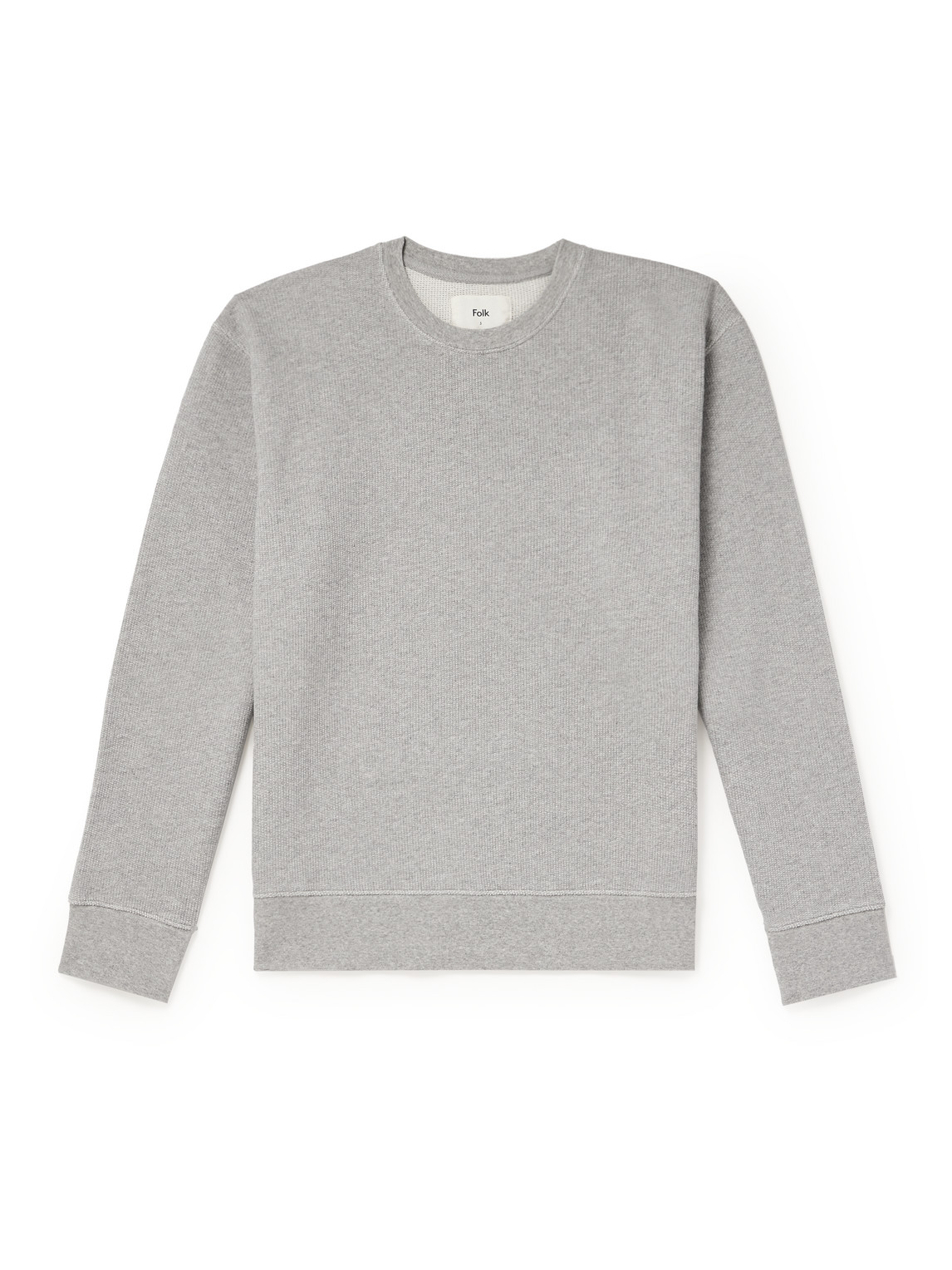 Folk Cotton-jersey Sweatshirt In Gray