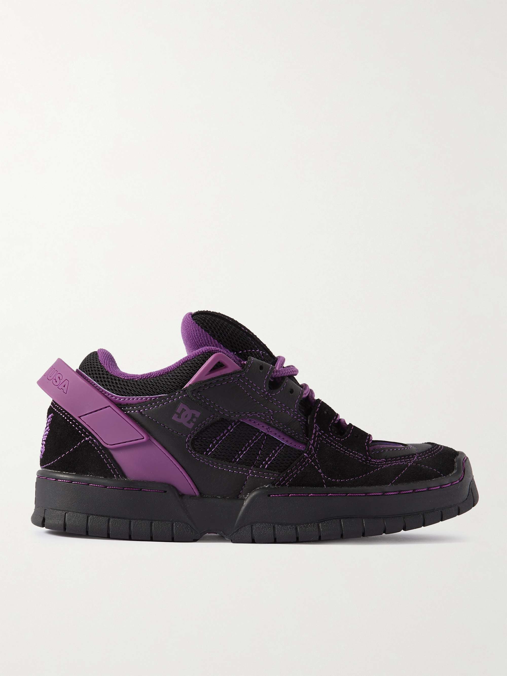 NEEDLES + DC Shoes Spectre Rubber-Trimmed Leather, Mesh and Suede Sneakers  for Men | MR PORTER