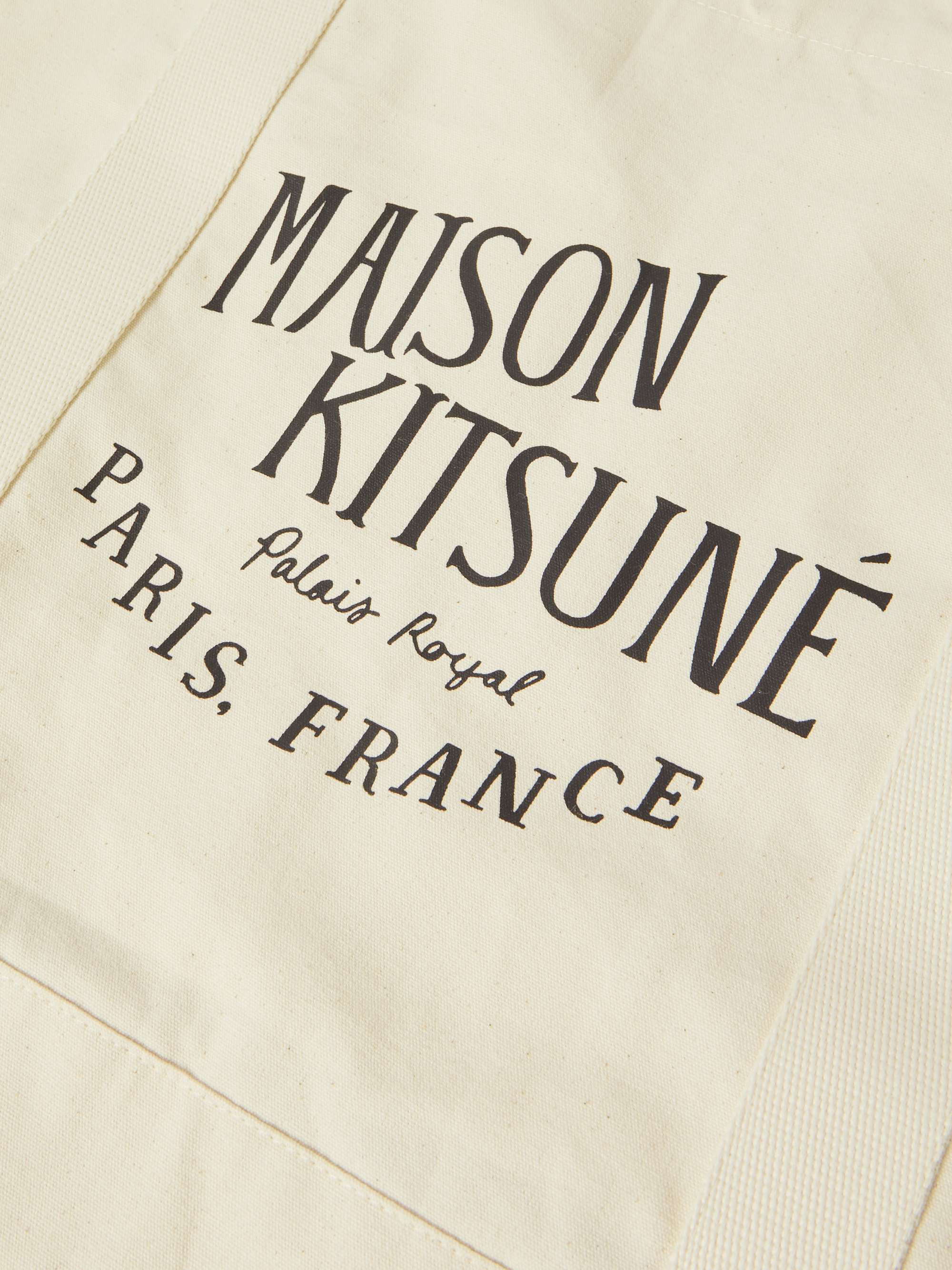 Maison Kitsuné 'palais Royal' Tote Bag in Natural