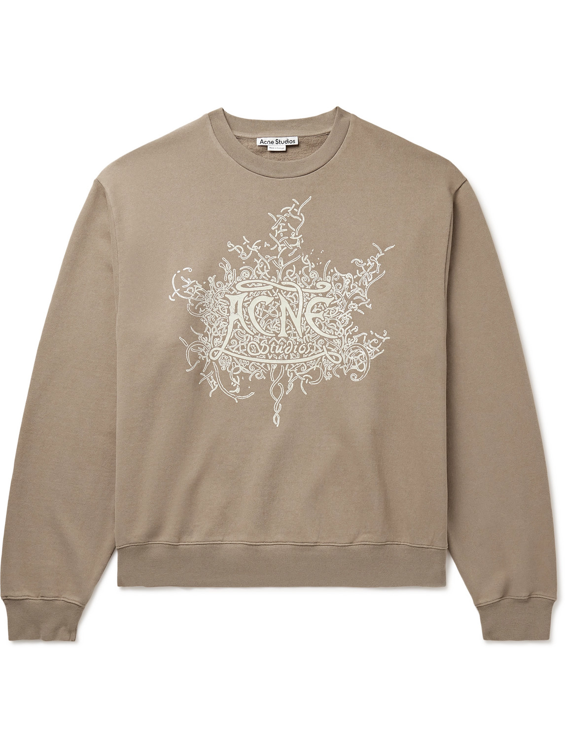 Logo-Flocked Cotton-Jersey Sweatshirt