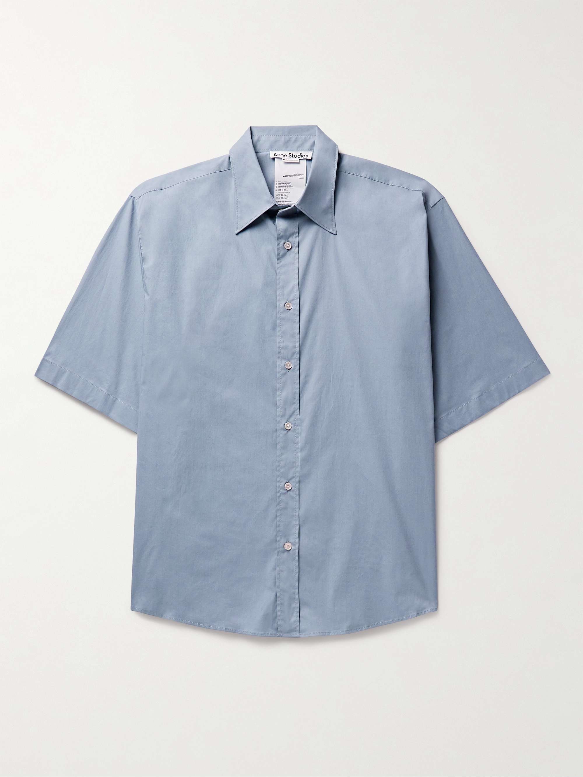 ACNE STUDIOS Sandrok Oversized Cotton-Blend Poplin Shirt for Men | MR ...