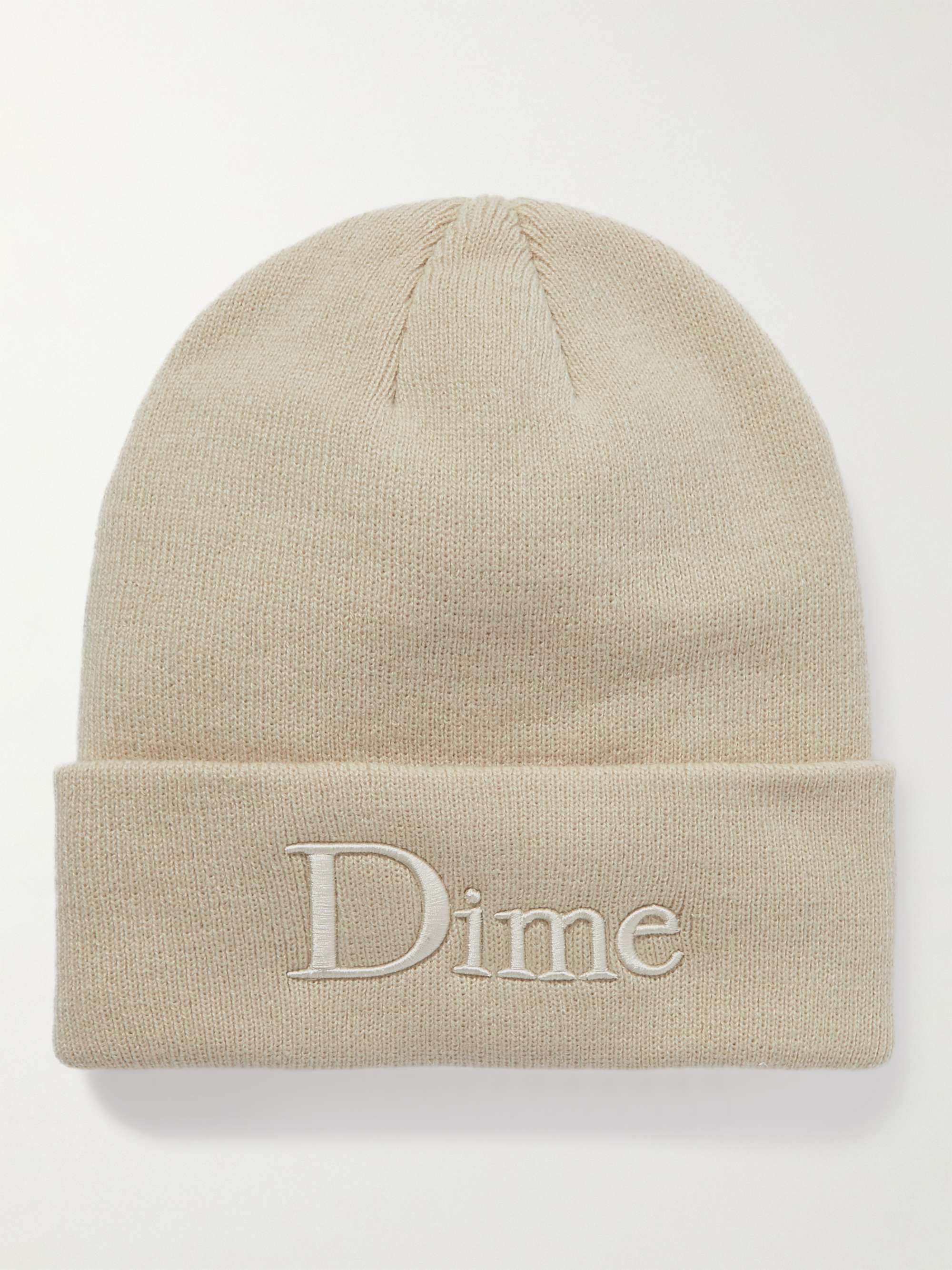 DIME Classic Logo-Embroidered Ribbed-Knit Beanie for Men | MR PORTER