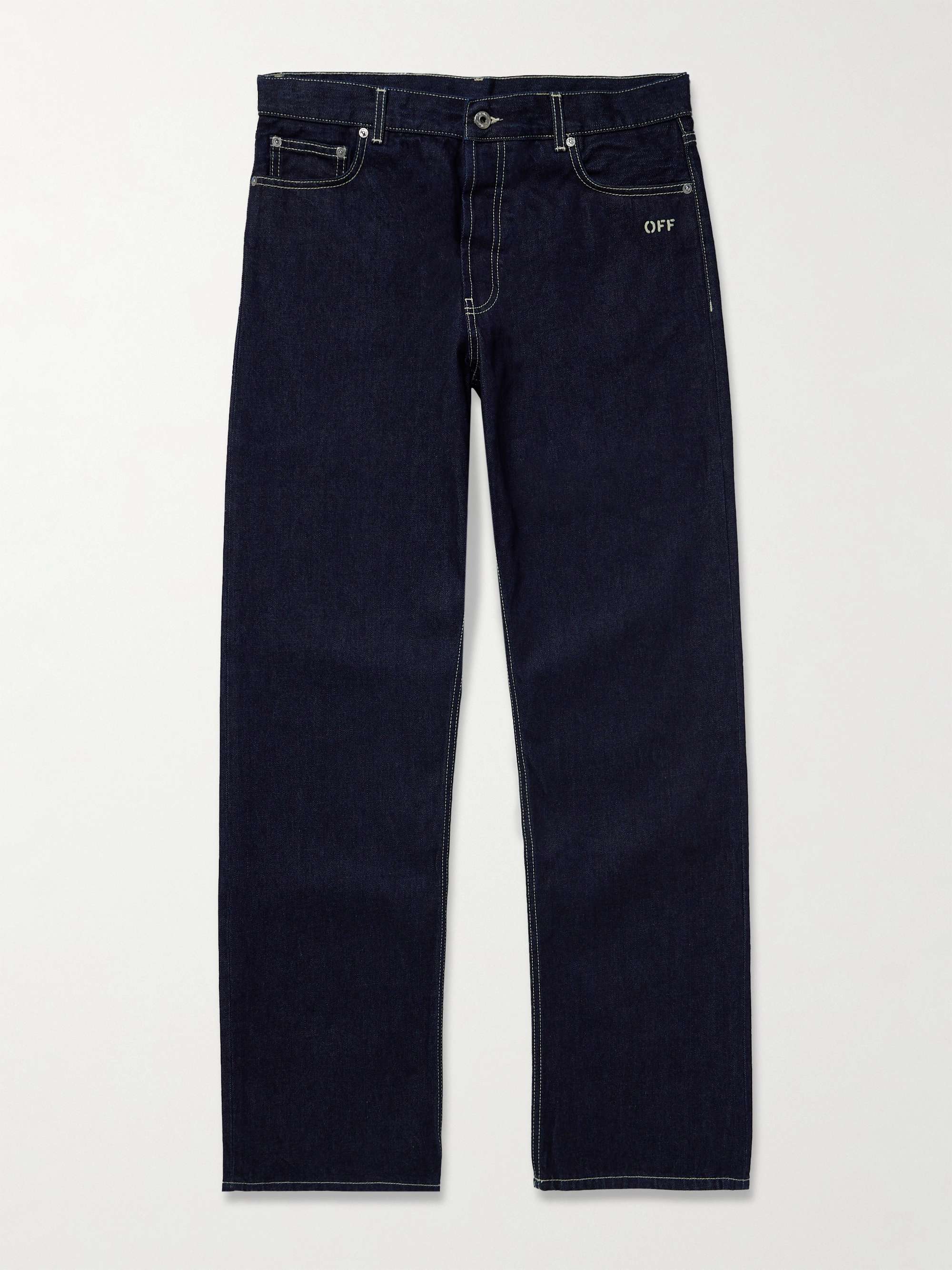 OFF-WHITE Straight-Leg Logo-Print Jeans for Men | MR PORTER