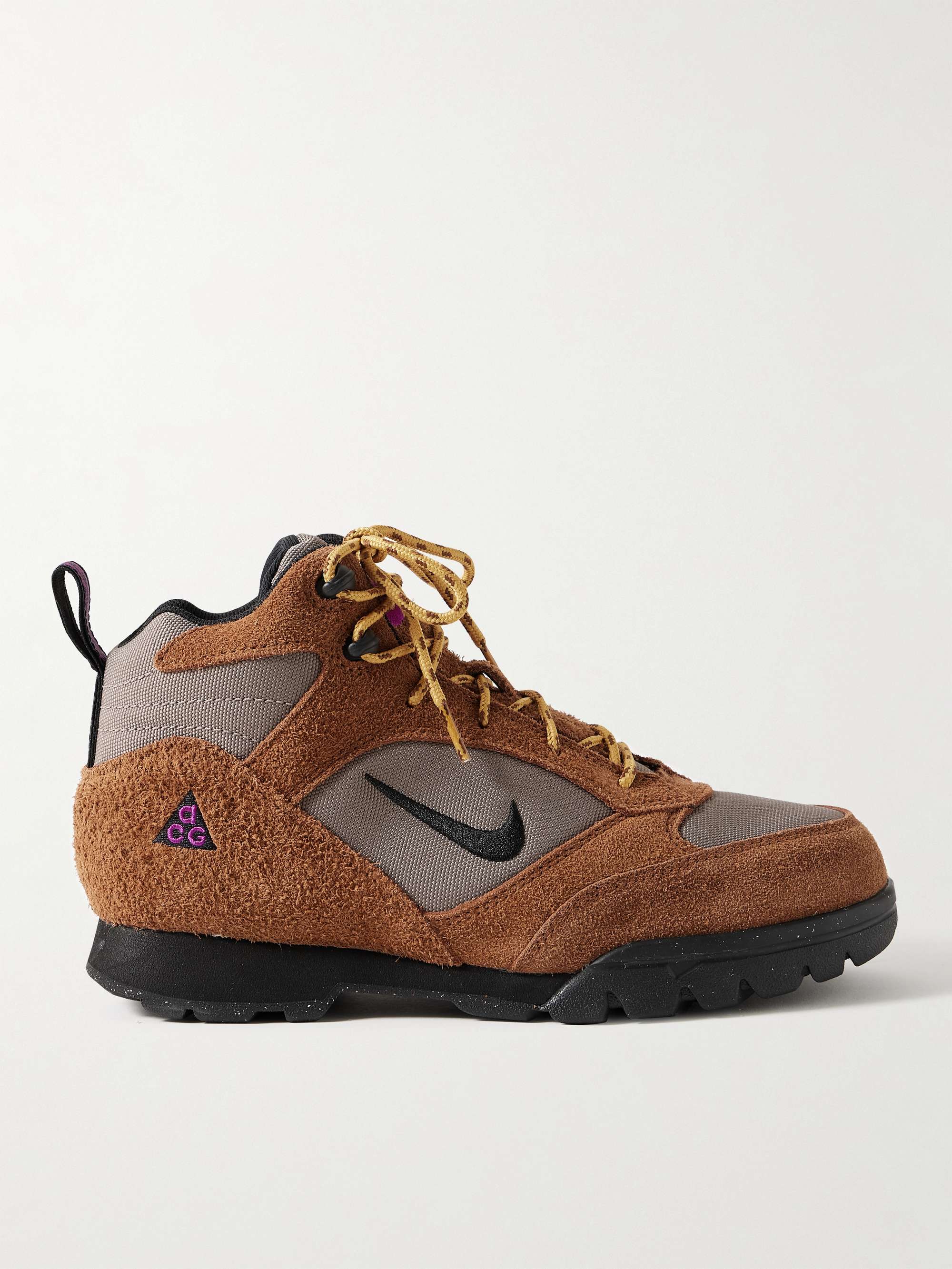 NIKE ACG Torre Mid Canvas and Suede Hiking Boots for Men | MR PORTER