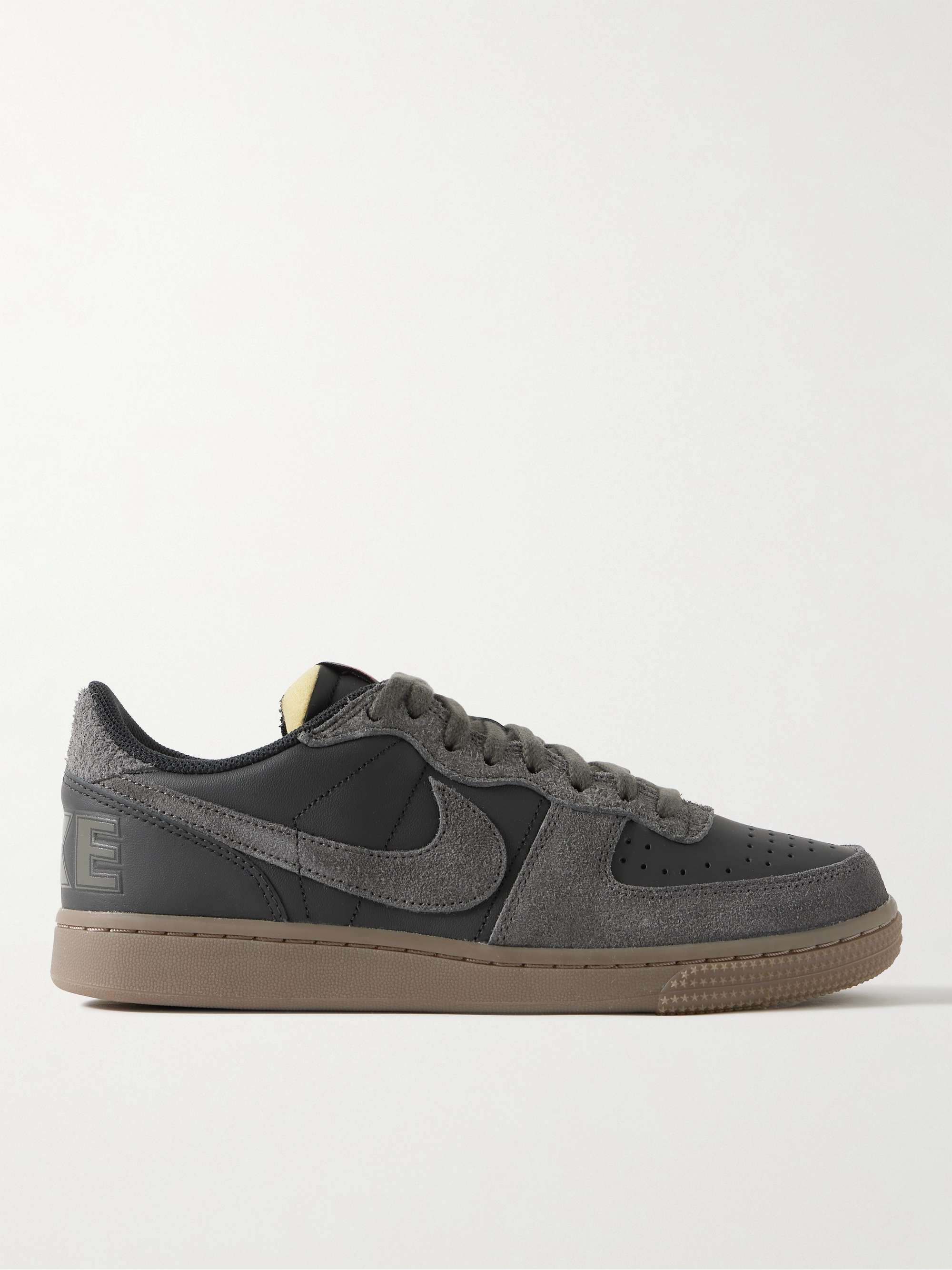 NIKE Terminator Suede and Quilted Leather Sneakers for Men | MR PORTER