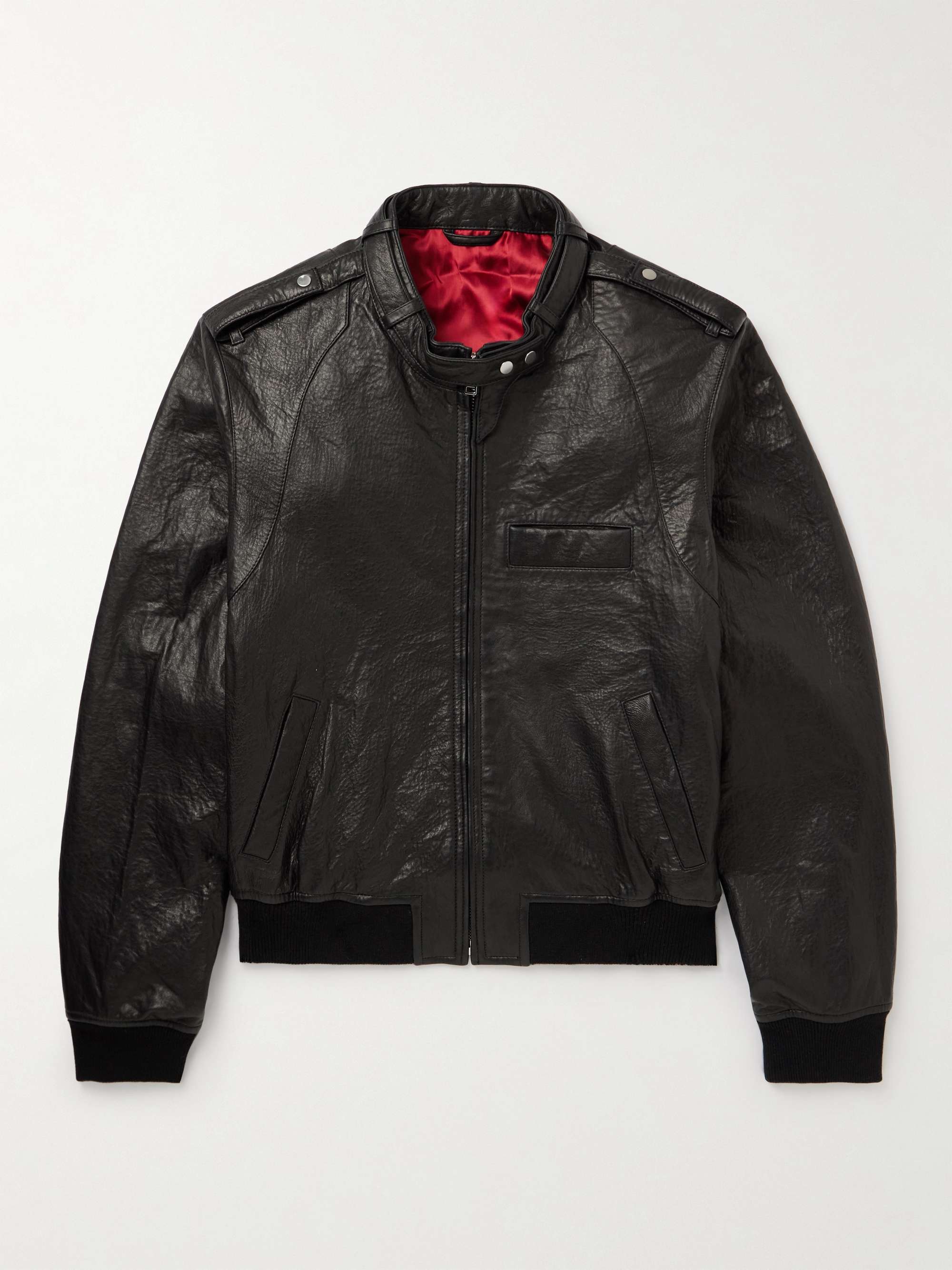 ISABEL MARANT Codaho Crinkled-Leather Bomber Jacket for Men | MR PORTER