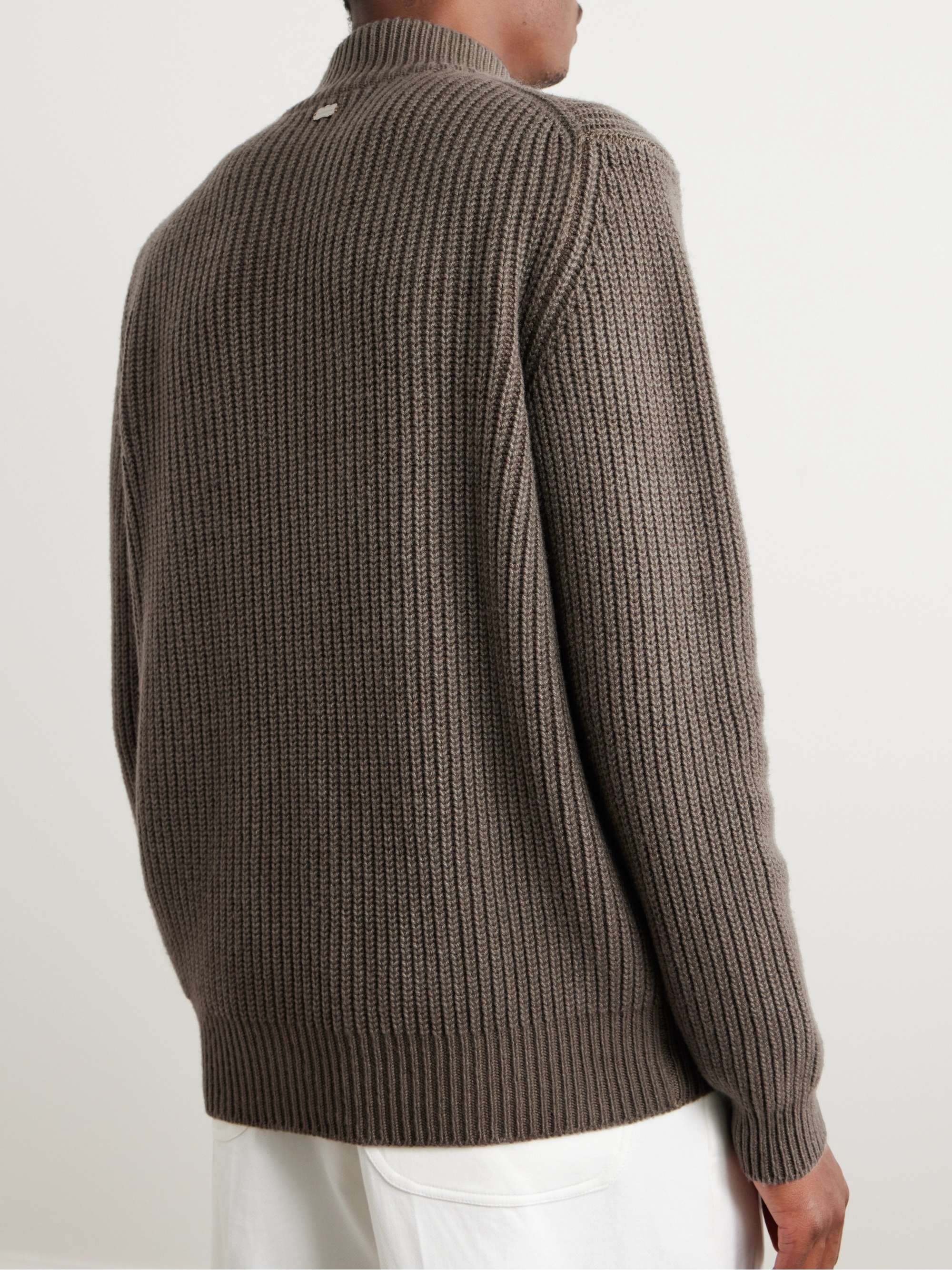 AGNONA Ribbed Cashmere Mock-Neck Sweater for Men | MR PORTER