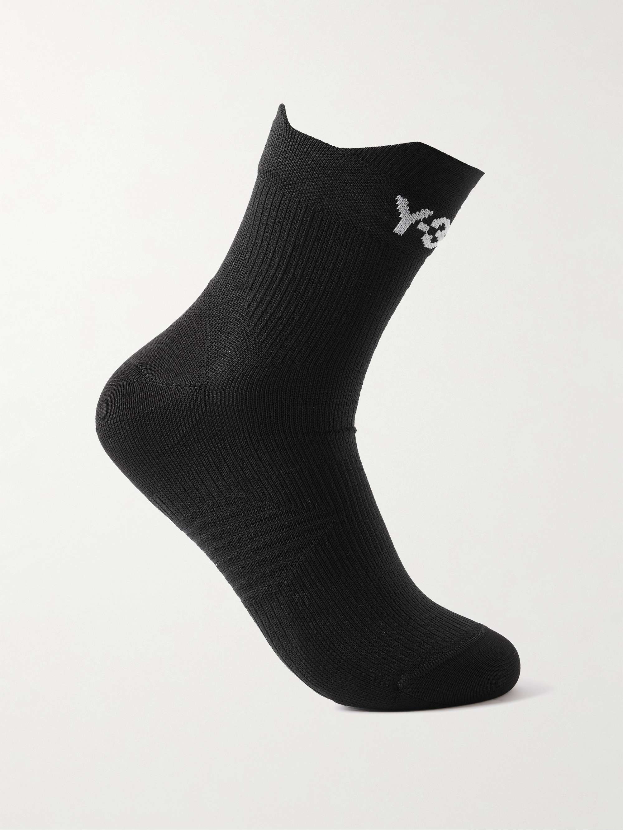 Calze in maglia stretch riciclata con logo jacquard Y-3 da uomo | MR PORTER
