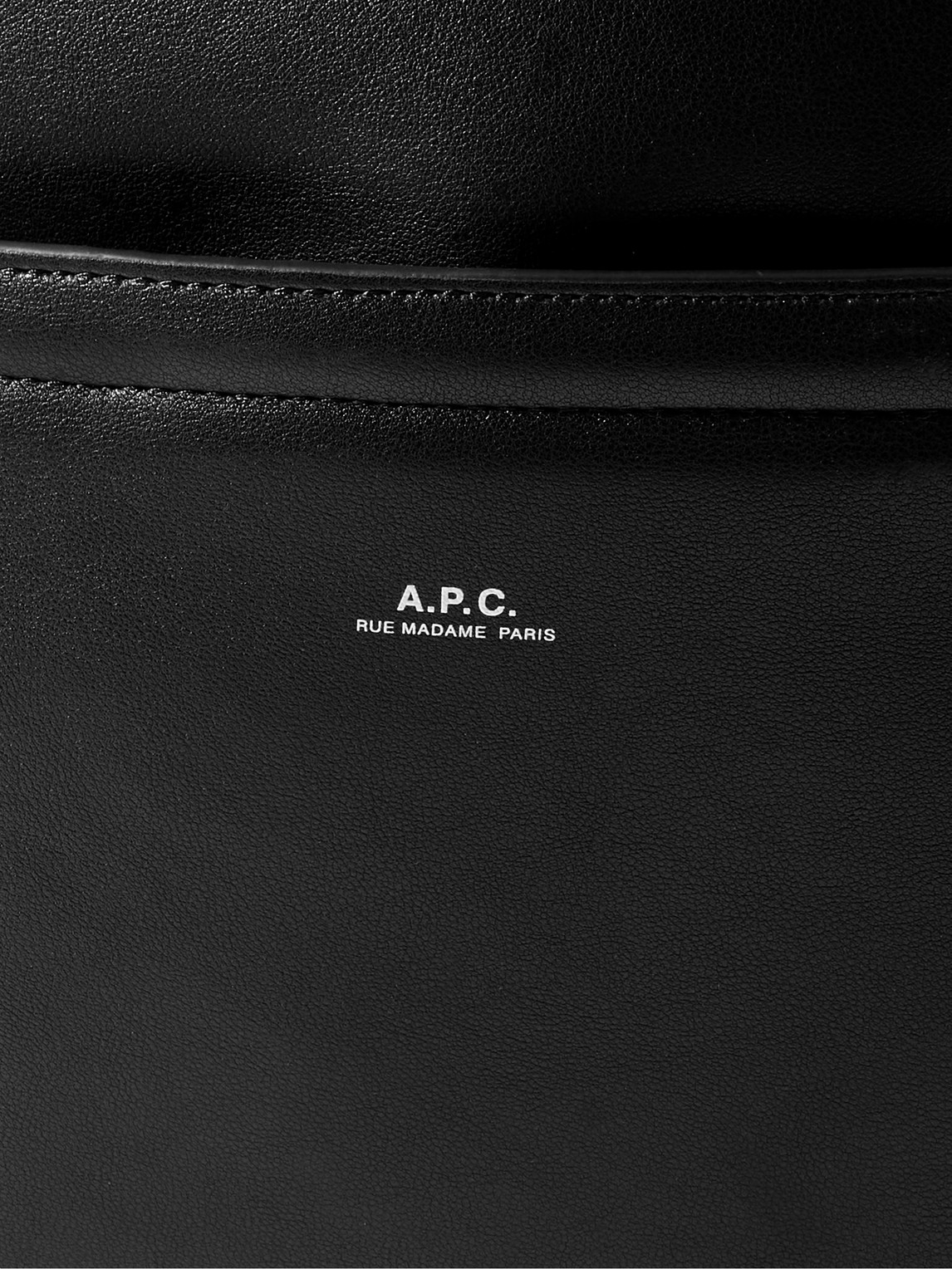 A.P.C. logo-stamp faux-leather Backpack - Farfetch