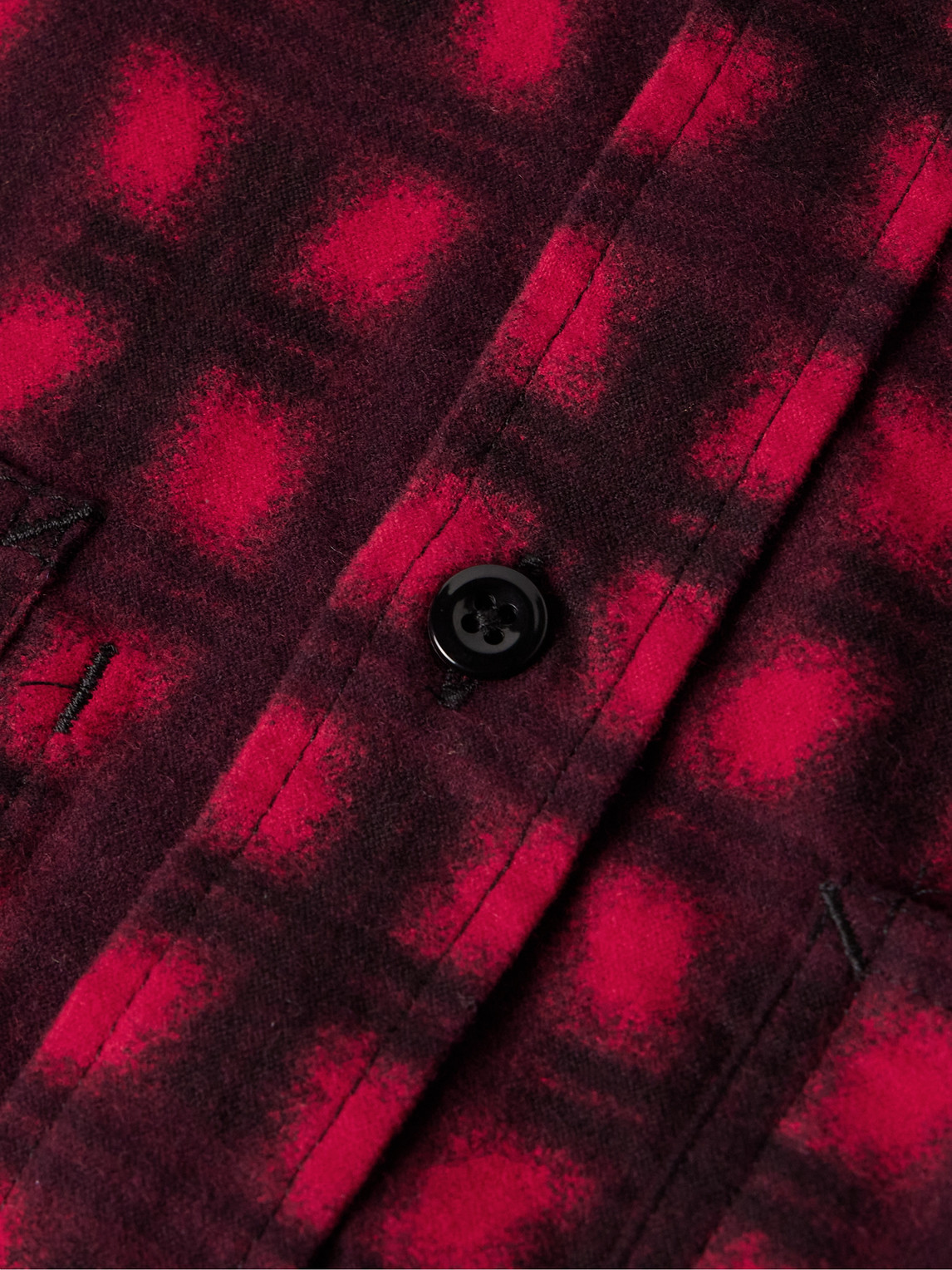 Shop Randy's Garments Checked Brushed-cotton Shirt In Red