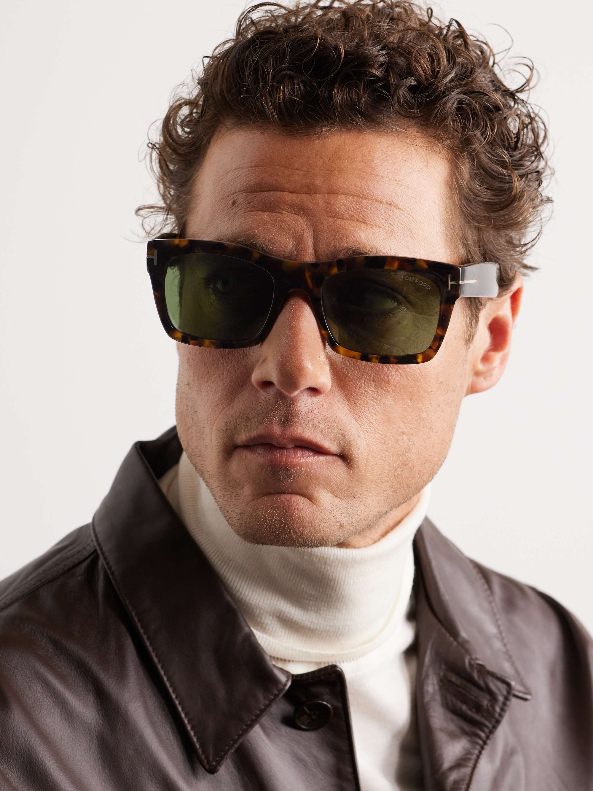 TOM FORD EYEWEAR Nico Square-Frame Tortoiseshell Acetate Sunglasses for Men  | MR PORTER