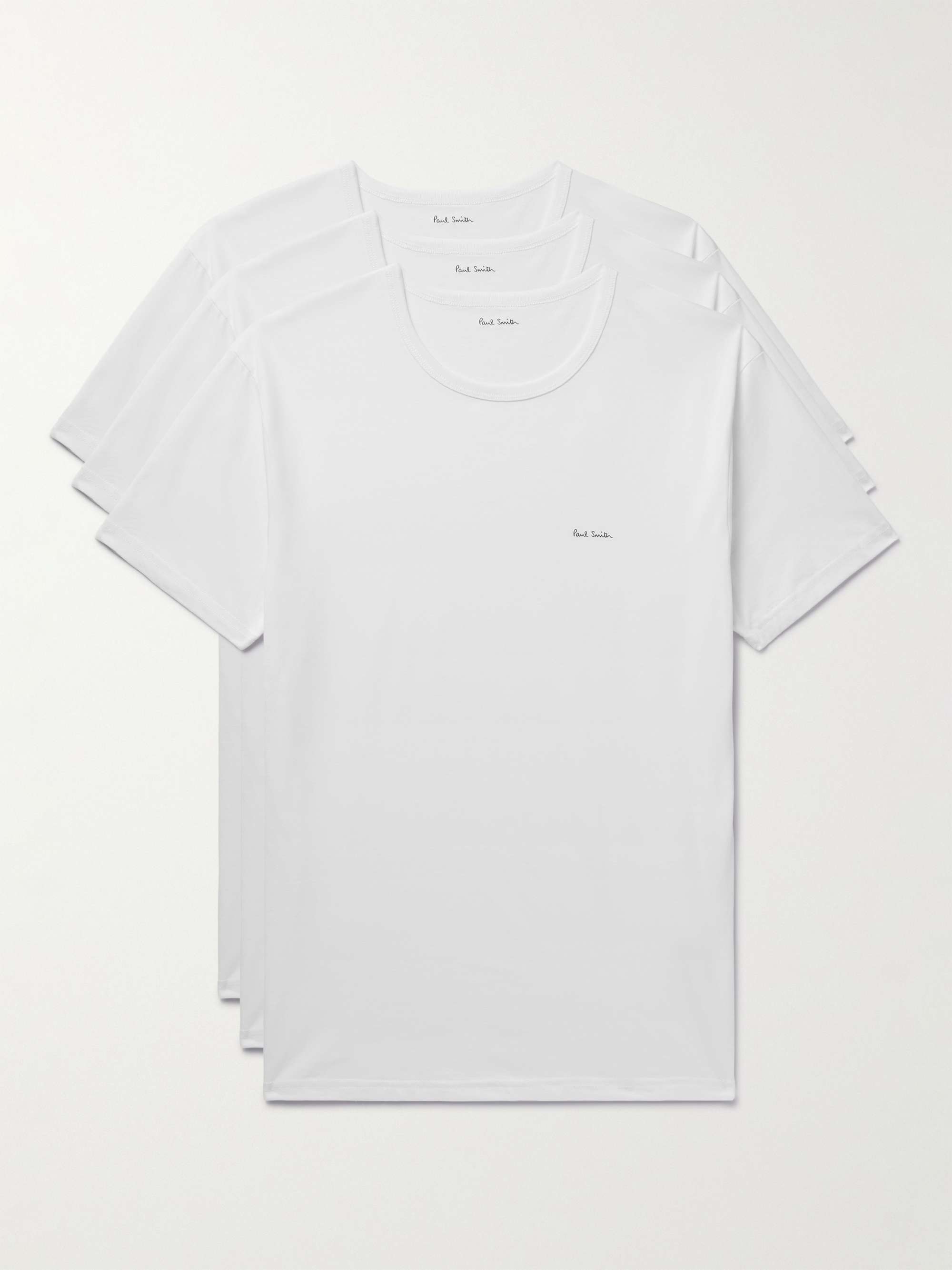 PAUL SMITH Three-Pack Logo-Print Organic Cotton-Jersey T-Shirts for Men |  MR PORTER