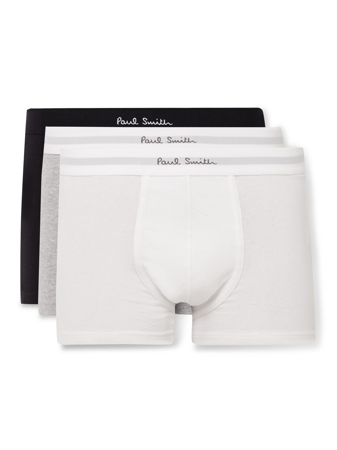 Paul Smith Three-pack Stretch Organic Cotton-jersey Boxer Briefs In White