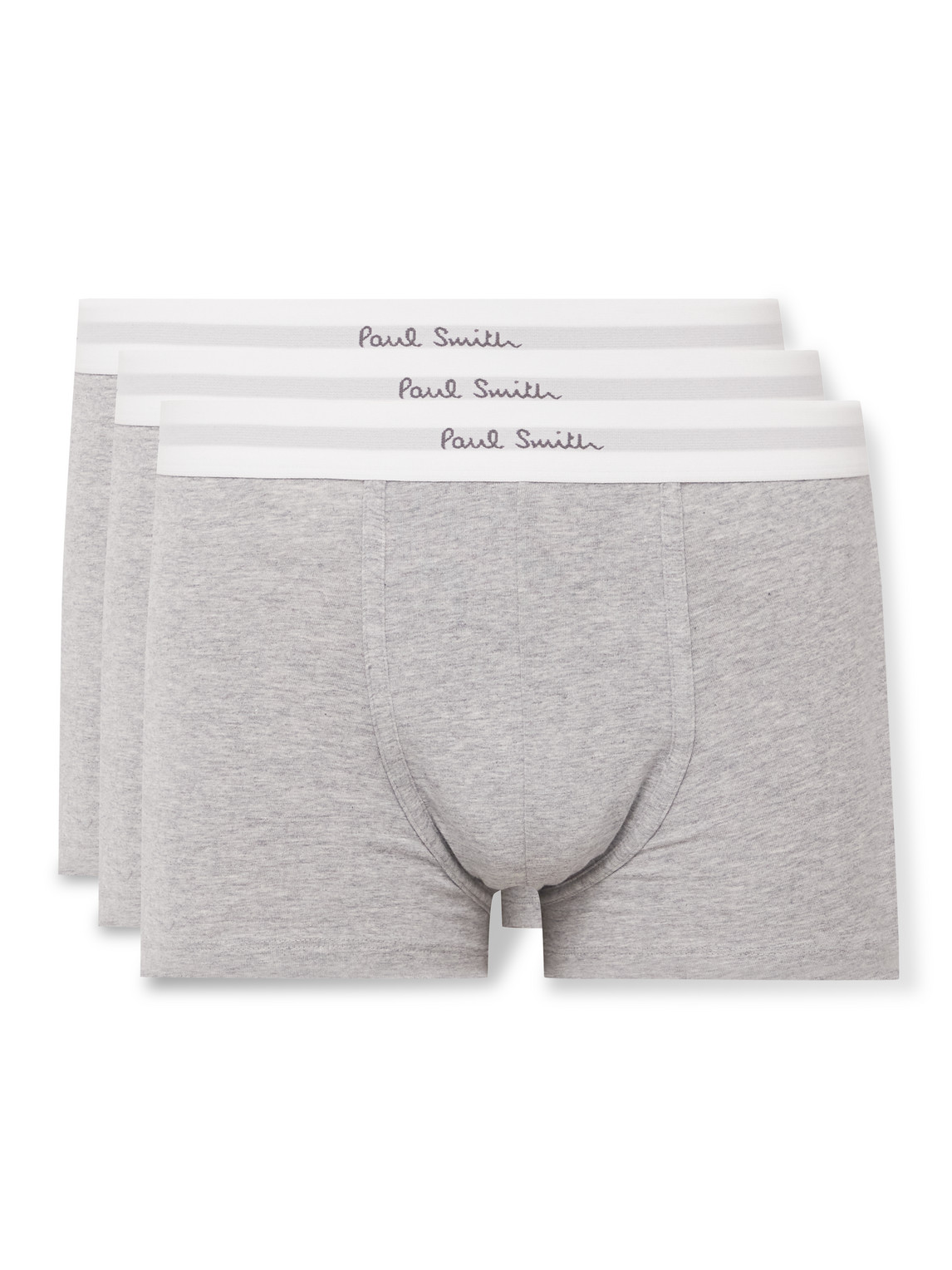 Paul Smith Three-pack Stretch Organic Cotton Boxer Briefs In Gray