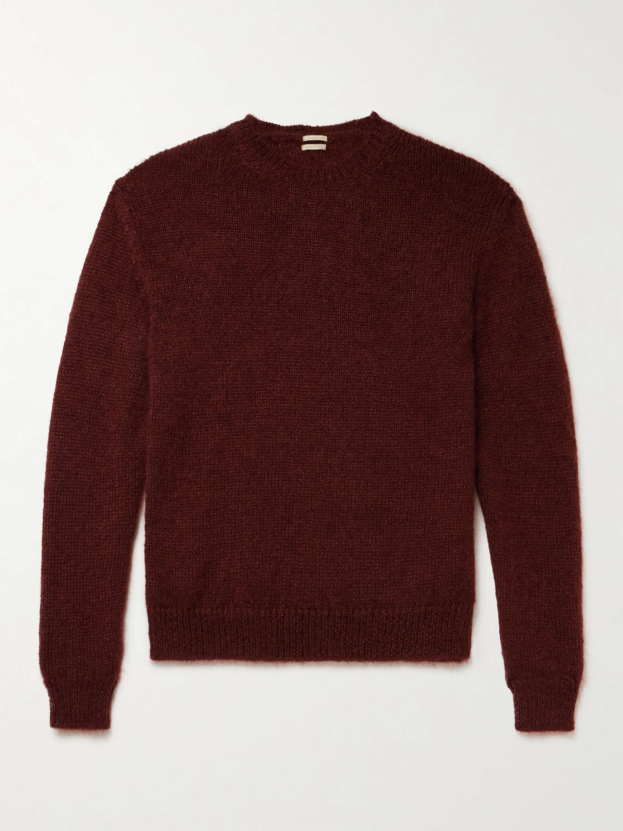 MASSIMO ALBA Alder Brushed Mohair and Silk-Blend Sweater for Men | MR ...