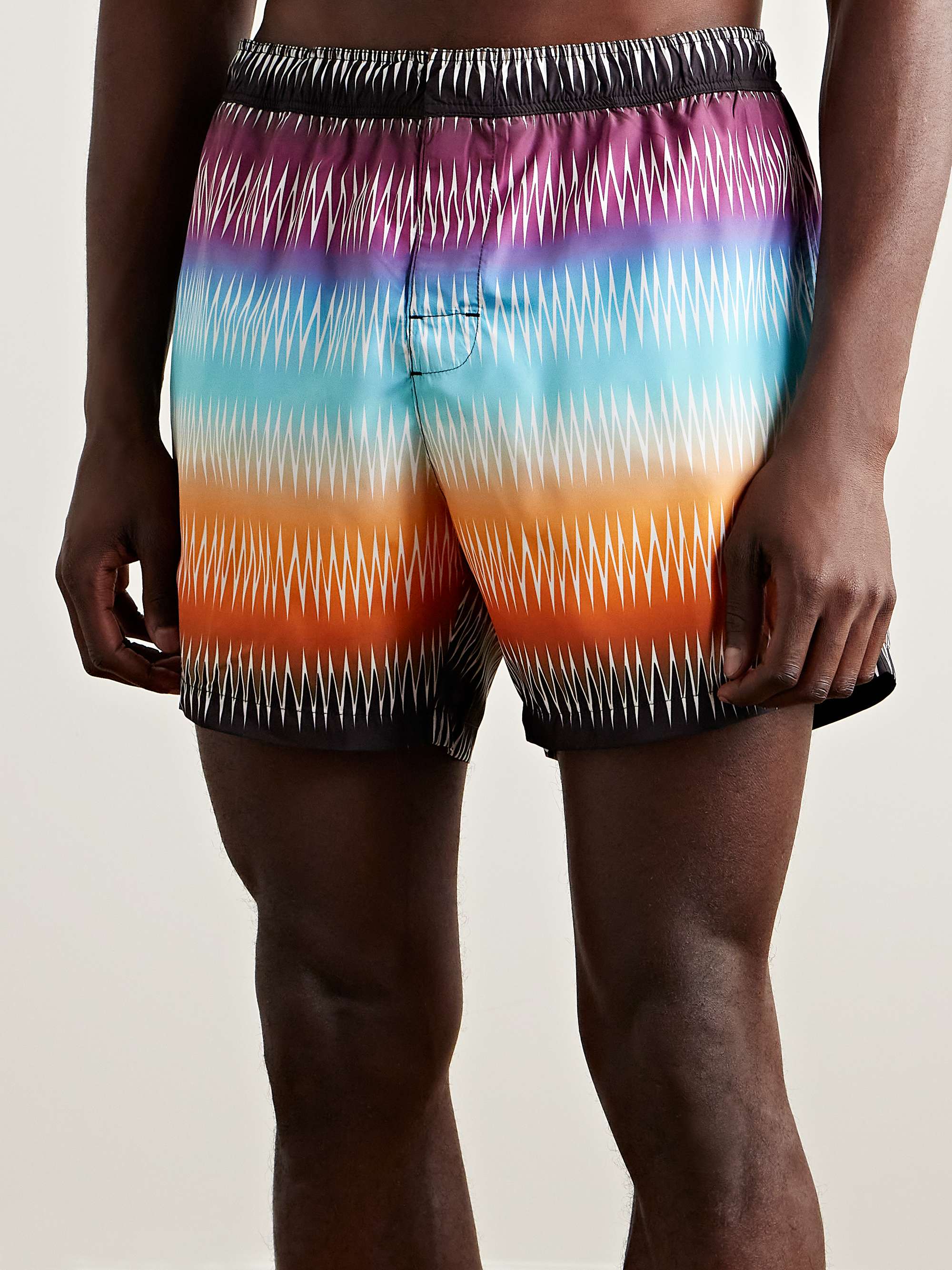 MISSONI Slim-Fit Mid-Length Striped Swim Shorts for Men | MR PORTER