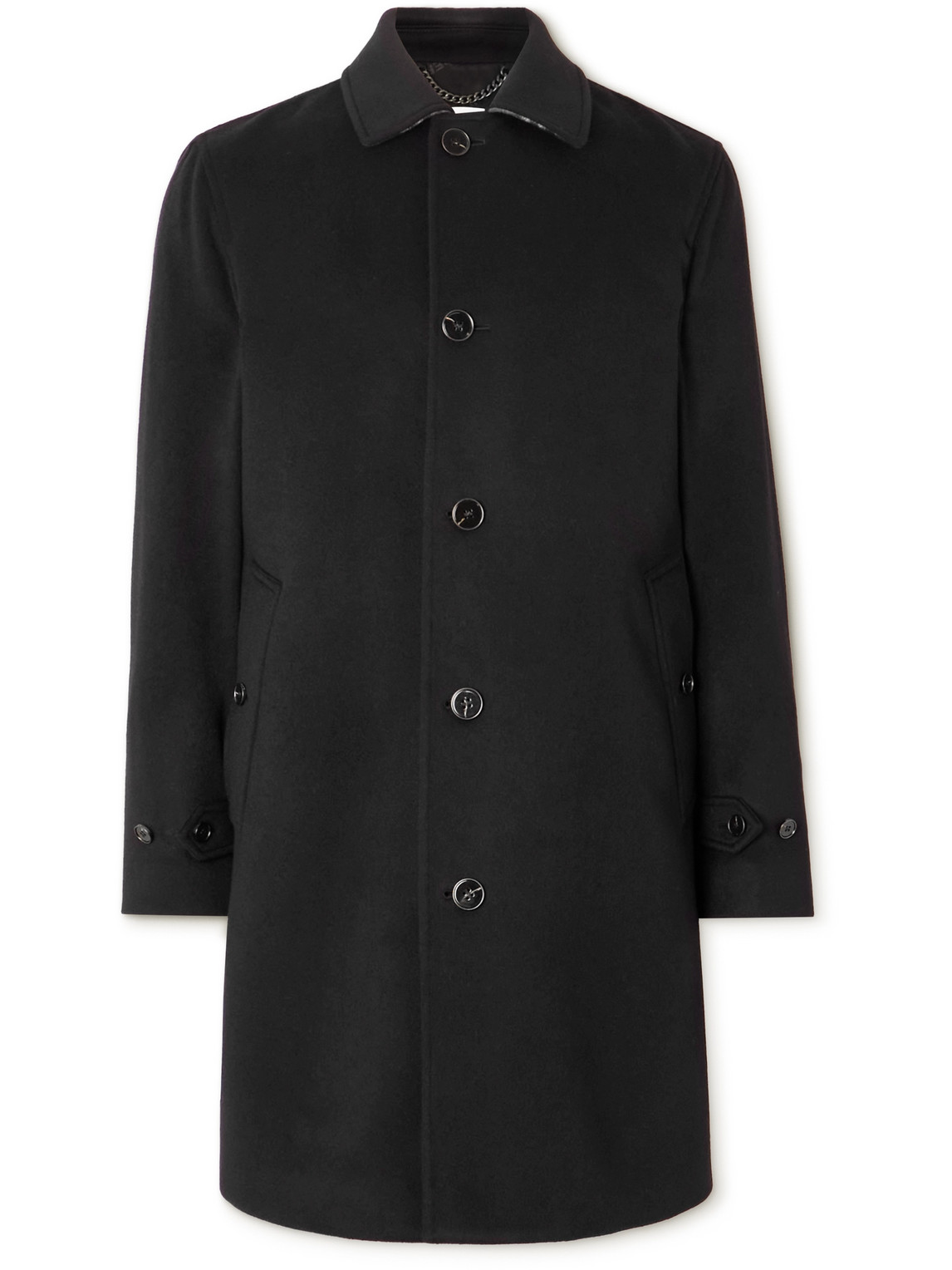 Burberry Cashmere Coat In Black