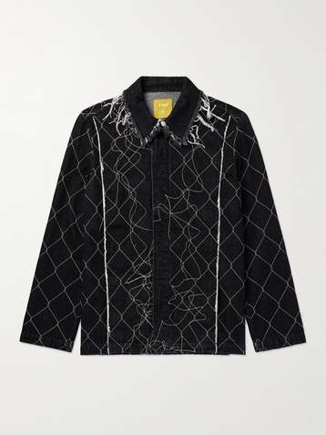 LOUIS VUITTON Monogram Padded Denim Jacket Indigo. Size 52