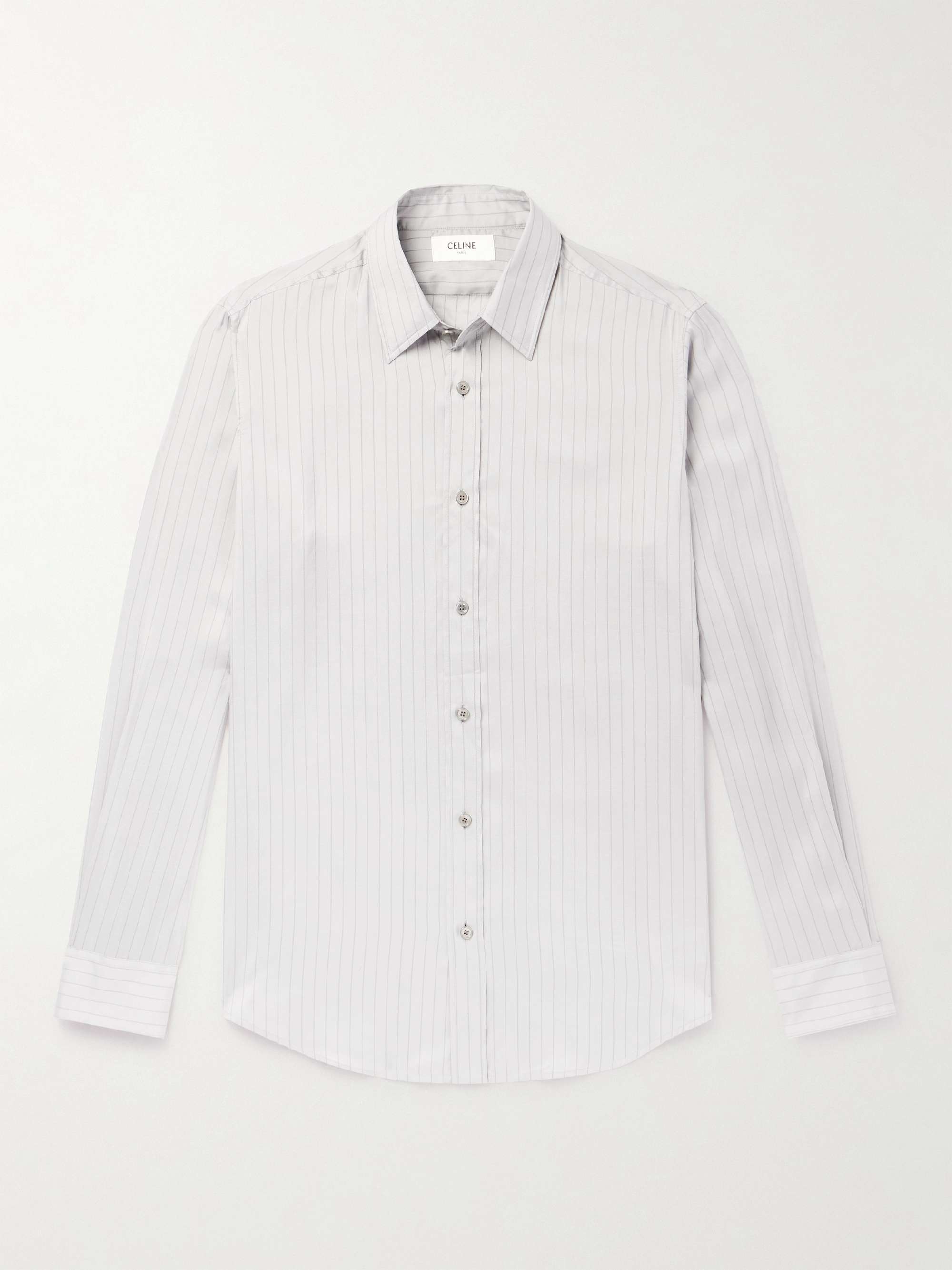 CELINE HOMME Slim-Fit Striped Silk Shirt for Men | MR PORTER