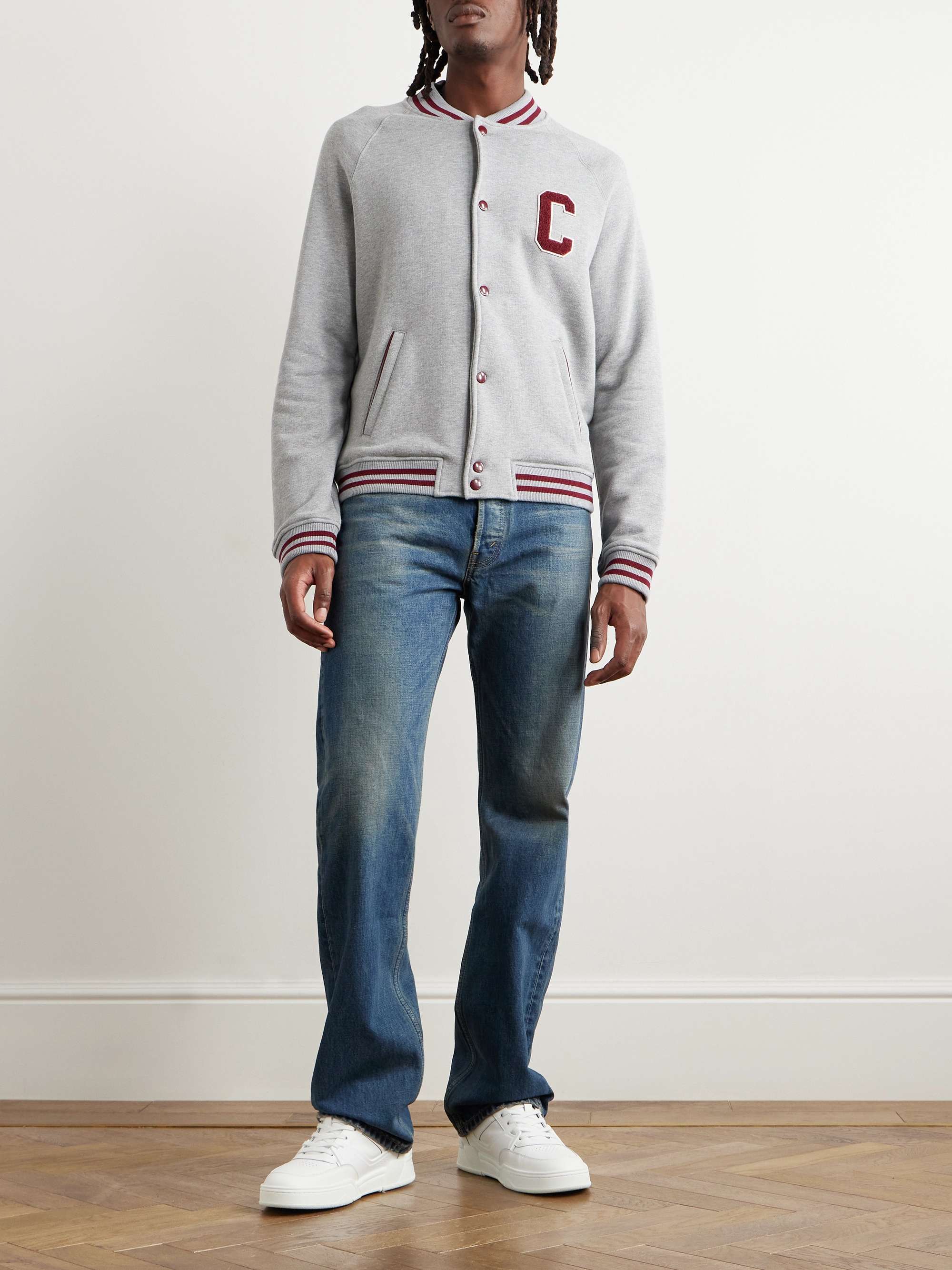 CELINE HOMME Logo-Appliquéd Cotton-Jersey Sweatshirt for Men | MR PORTER
