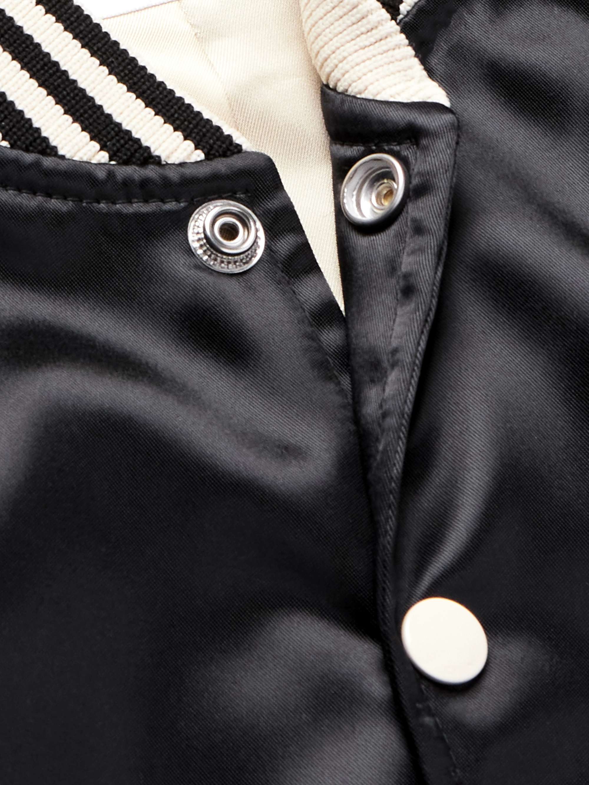 CELINE HOMME Slim-Fit Logo-Embroidered Satin Bomber Jacket for Men | MR ...