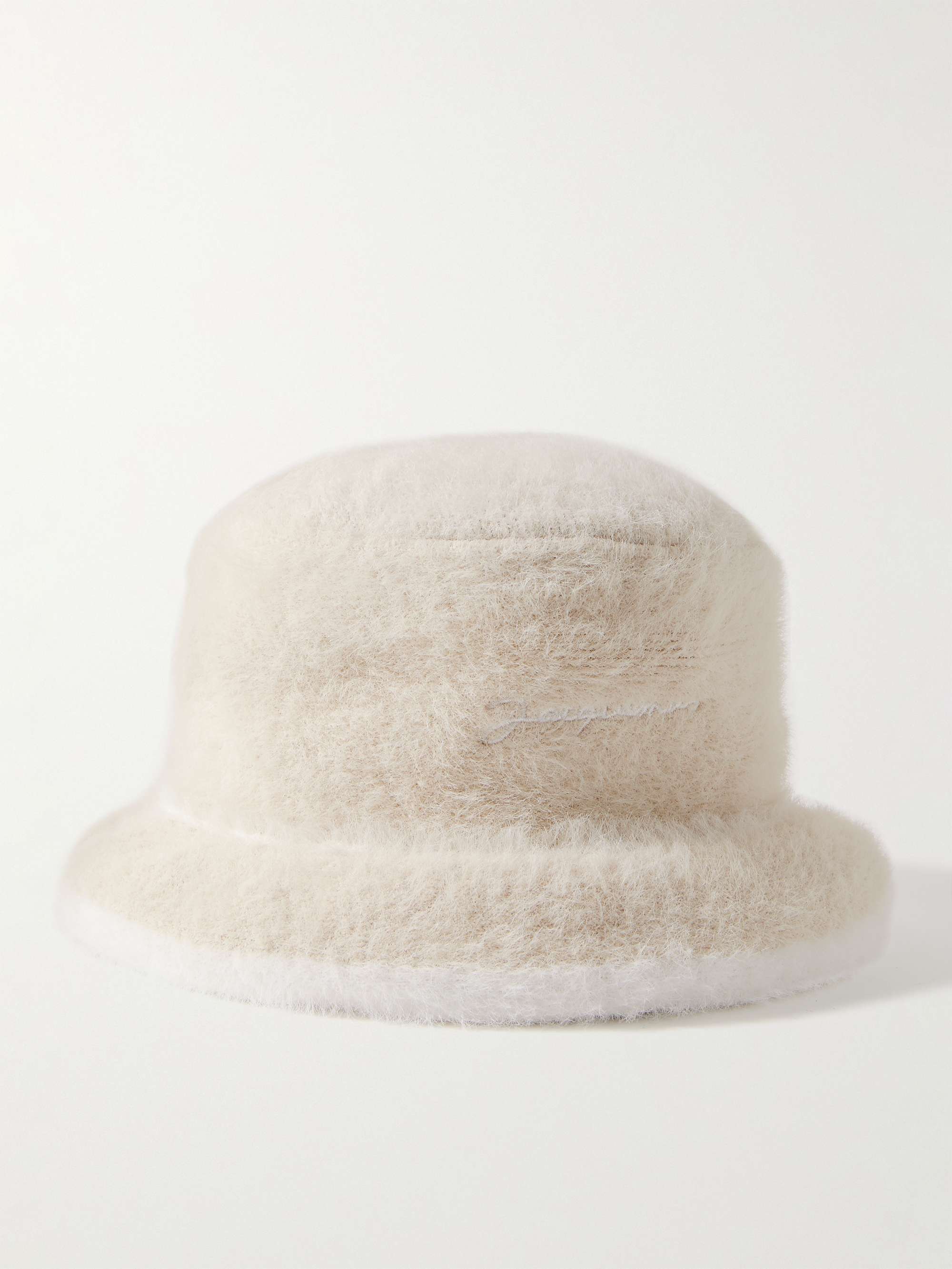 Le Bob Neve Logo-Embroidered Brushed-Knit Bucket Hat