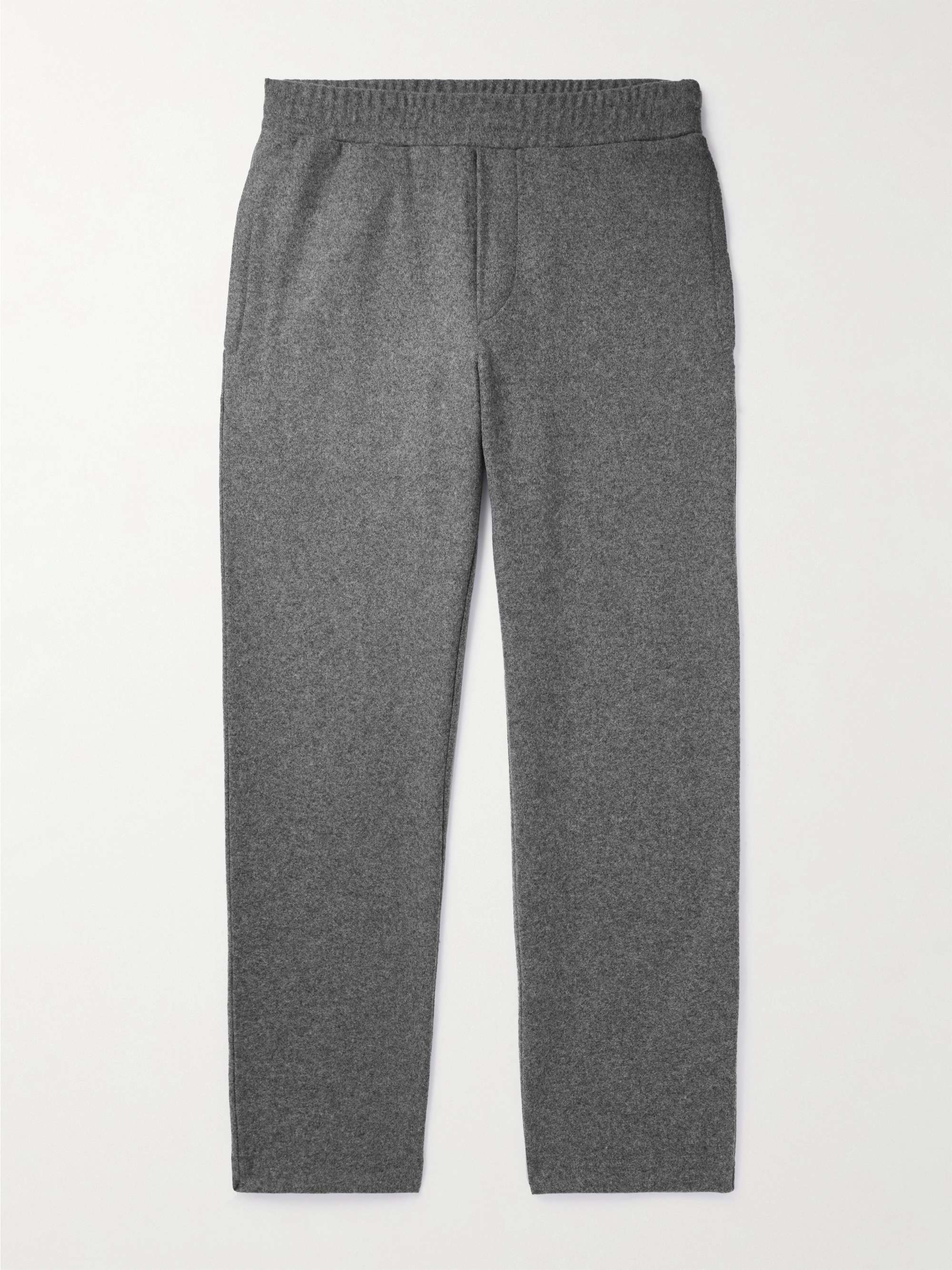 MONCLER Straight-Leg Logo-Appliquéd Wool-Blend Flannel Sweatpants for Men |  MR PORTER