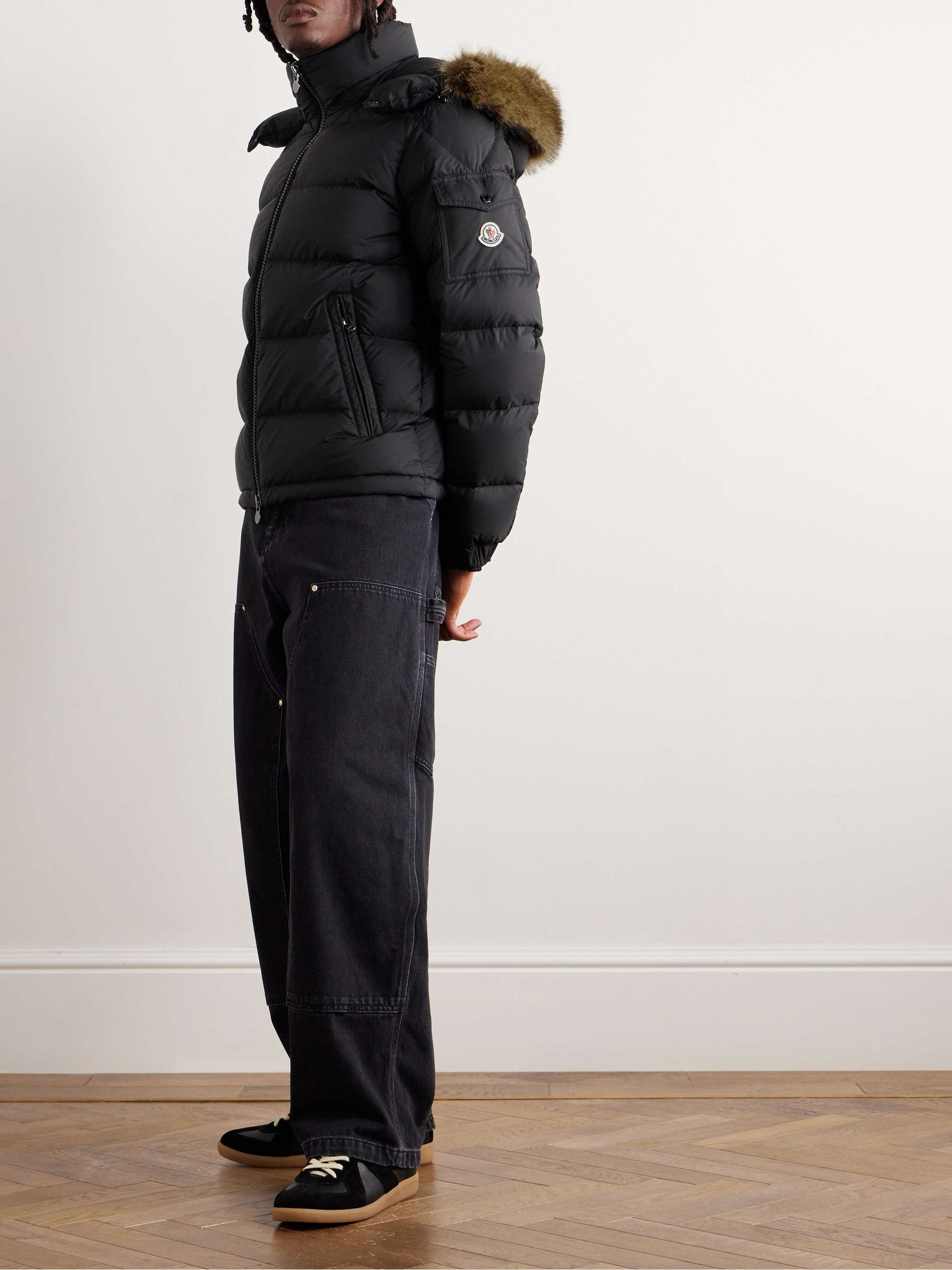 MONCLER Mayaf Faux Fur-Trimmed Quilted Shell Hooded Down Jacket for Men |  MR PORTER