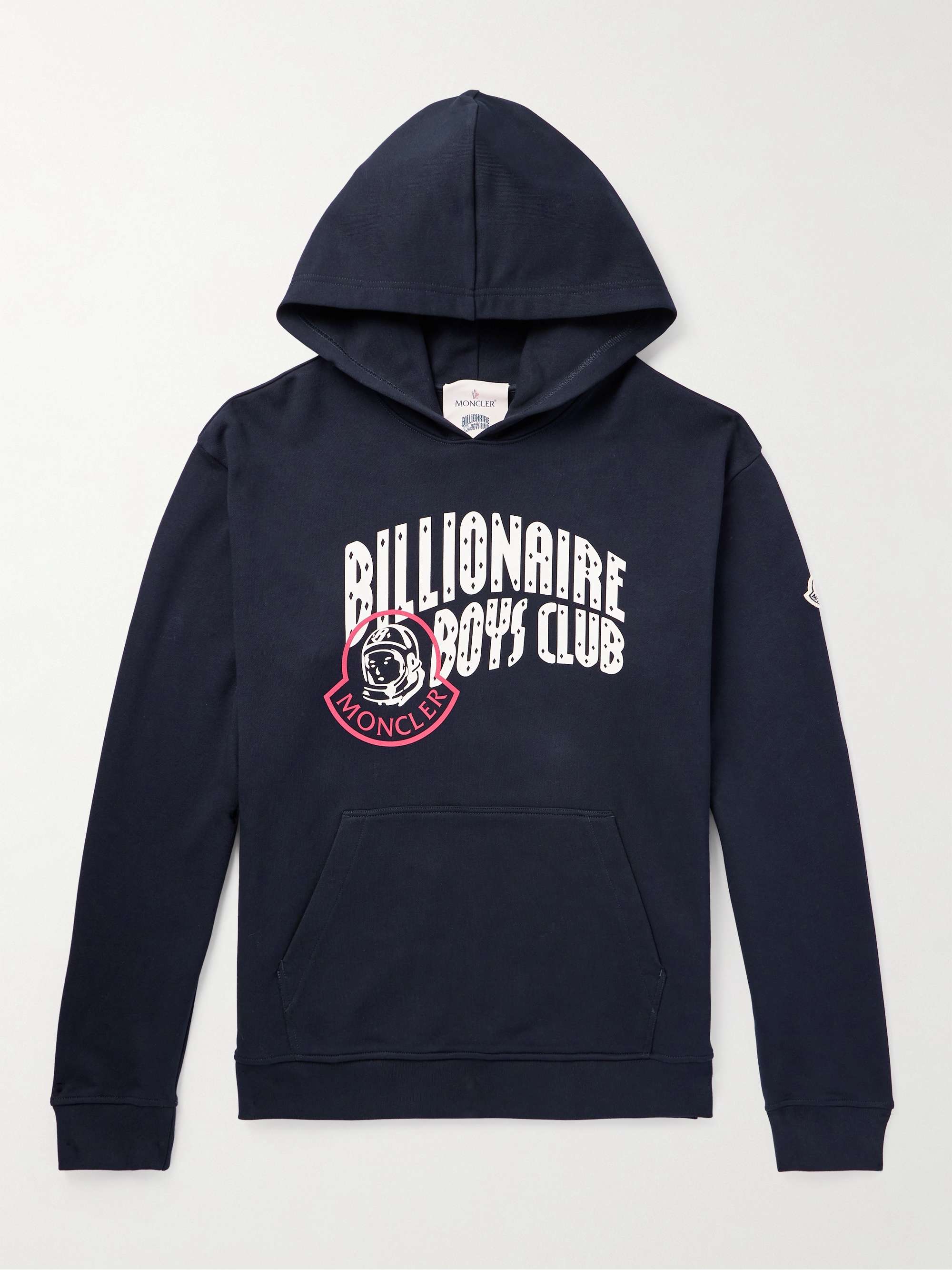 MONCLER GENIUS + Billionaire Boys Club Logo-Print Appliquéd Cotton-Jersey  Hoodie for Men | MR PORTER