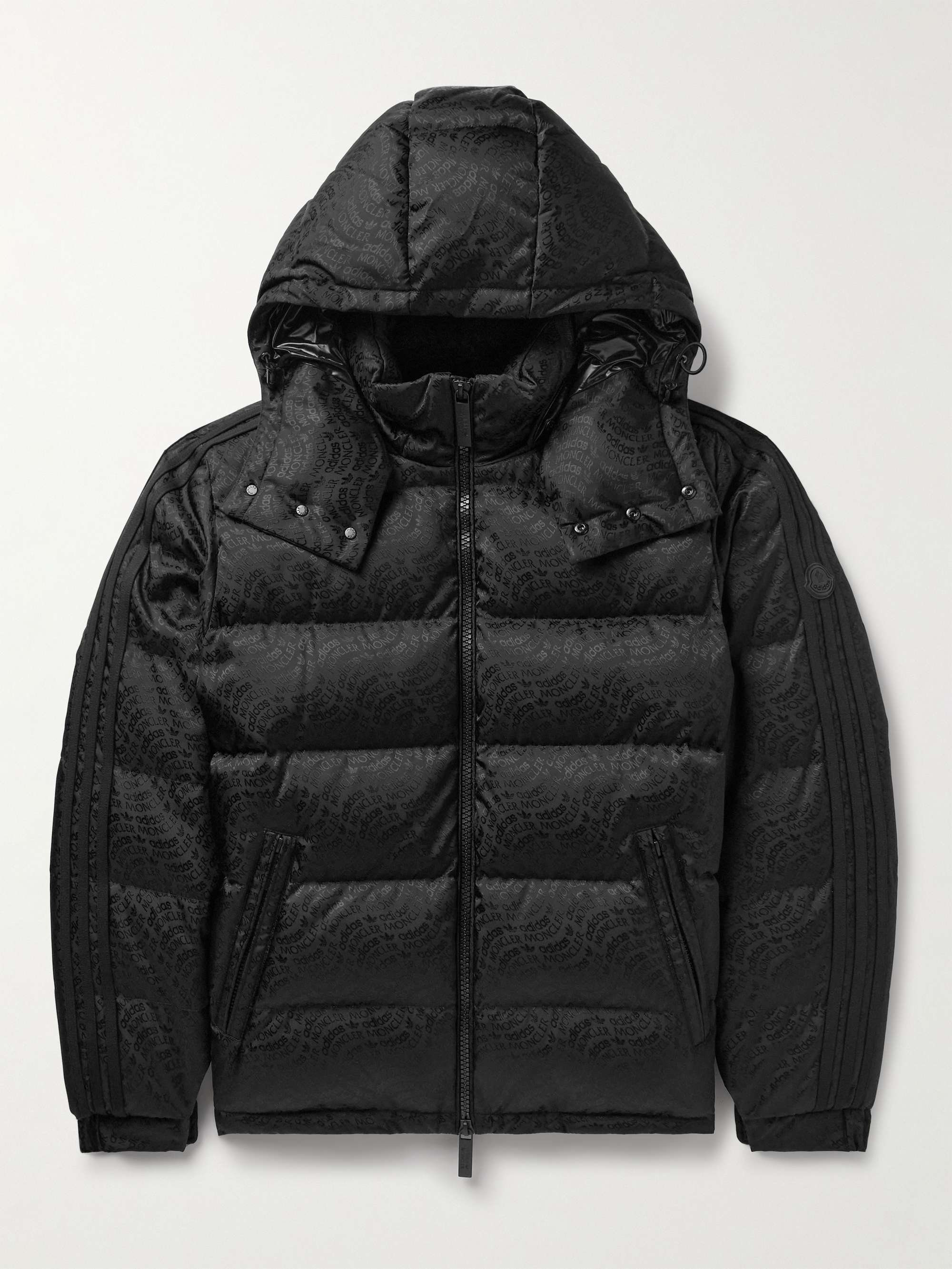 MONCLER GENIUS + adidas Originals Alpbach Quilted Logo-Jacquard Shell  Hooded Down Jacket for Men | MR PORTER