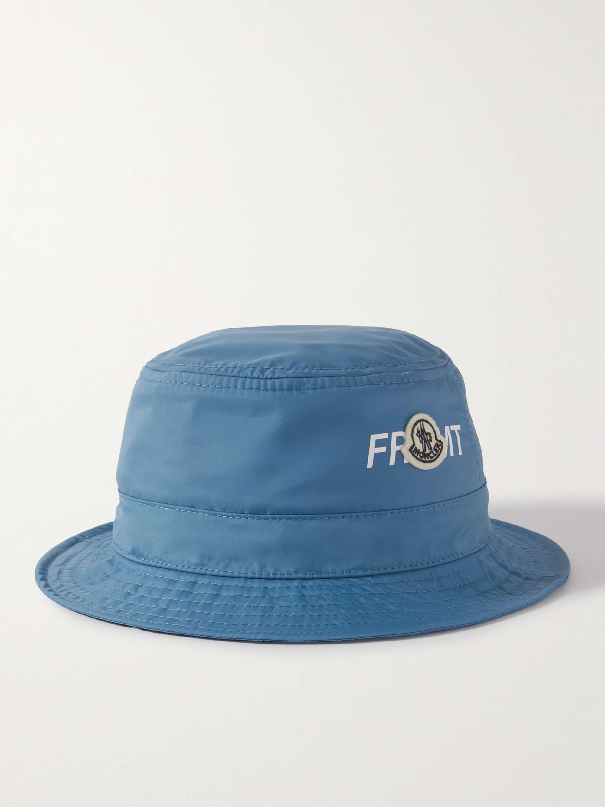 MONCLER GENIUS 7 Moncler FRGMT Hiroshi Fujiwara Logo-Appliquéd Shell Bucket  Hat for Men | MR PORTER