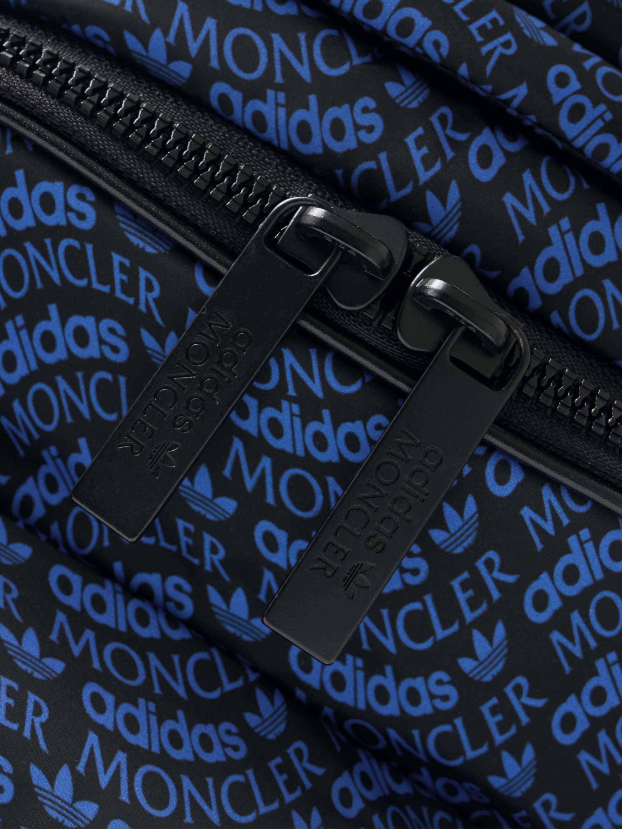 MONCLER GENIUS + adidas Originals Logo-Print Leather-Trimmed Padded Shell  Backpack for Men | MR PORTER