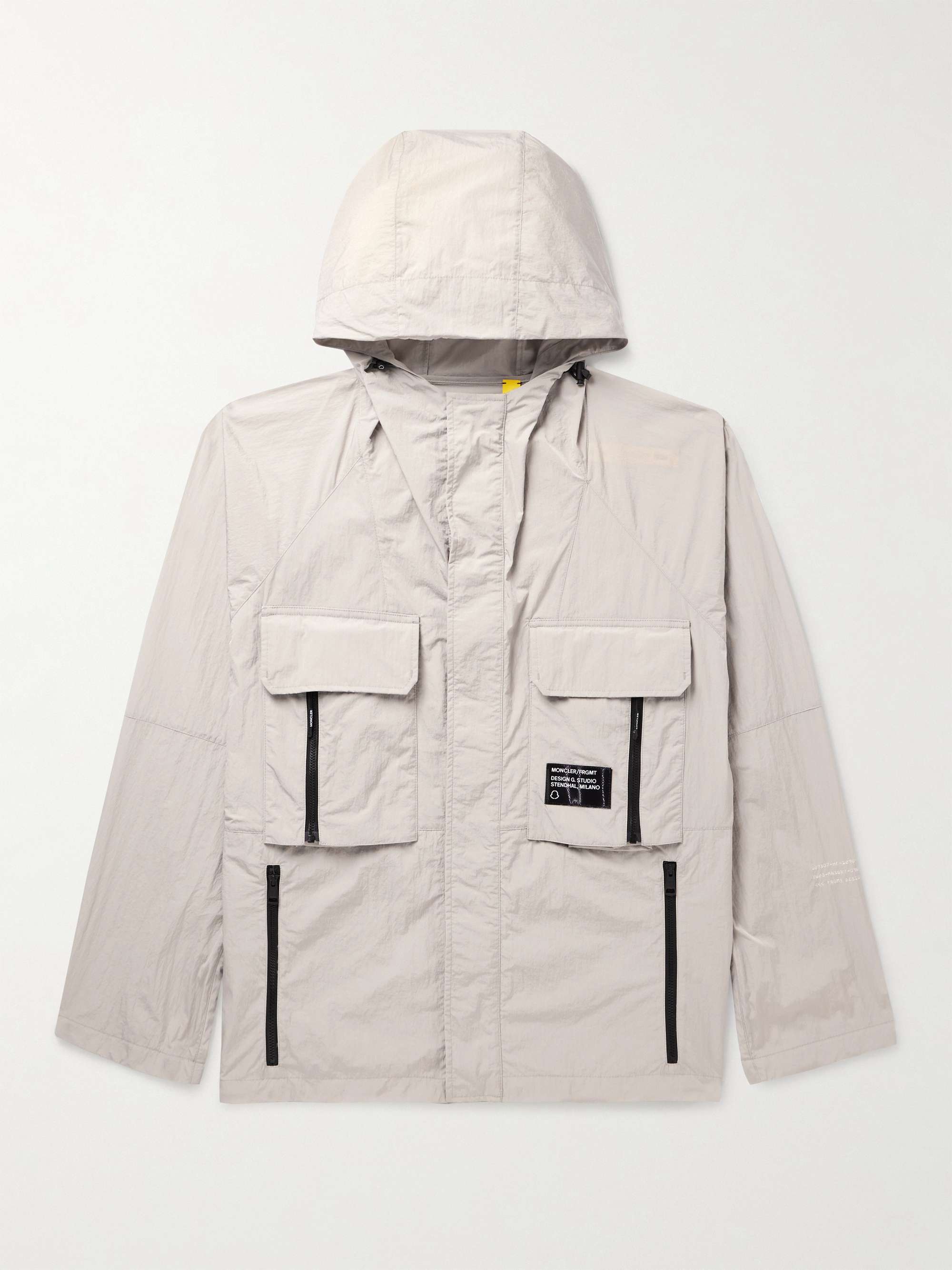 MONCLER GENIUS 7 Moncler FRGMT Hiroshi Fujiwara Dotter Crinkled-Shell  Hooded Jacket for Men | MR PORTER