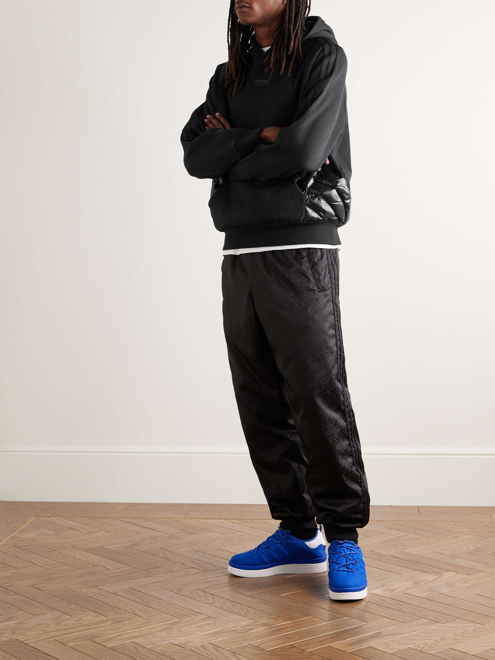 MONCLER GENIUS + adidas Originals Shell-Trimmed Logo-Appliquéd  Cotton-Jersey Hoodie for Men | MR PORTER
