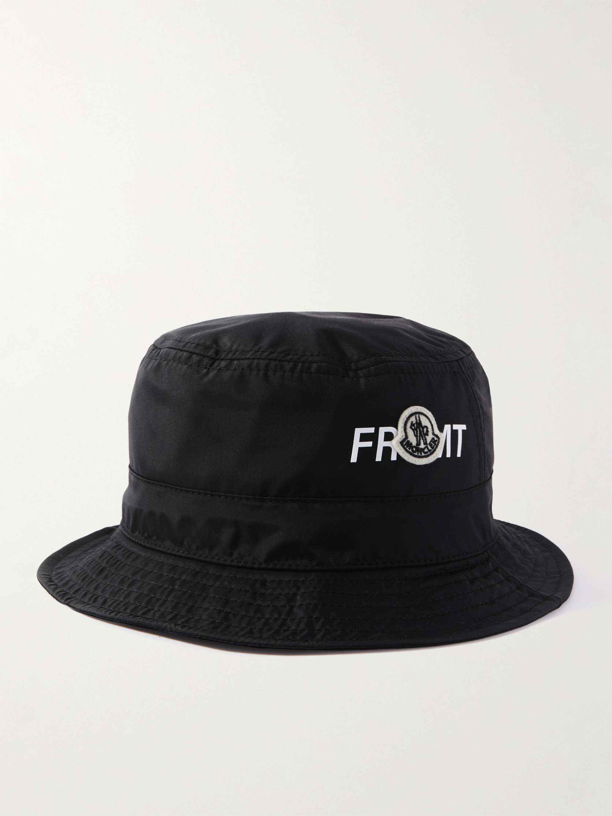 MONCLER GENIUS 7 Moncler FRGMT Hiroshi Fujiwara Logo-Appliquéd Shell Bucket  Hat for Men | MR PORTER