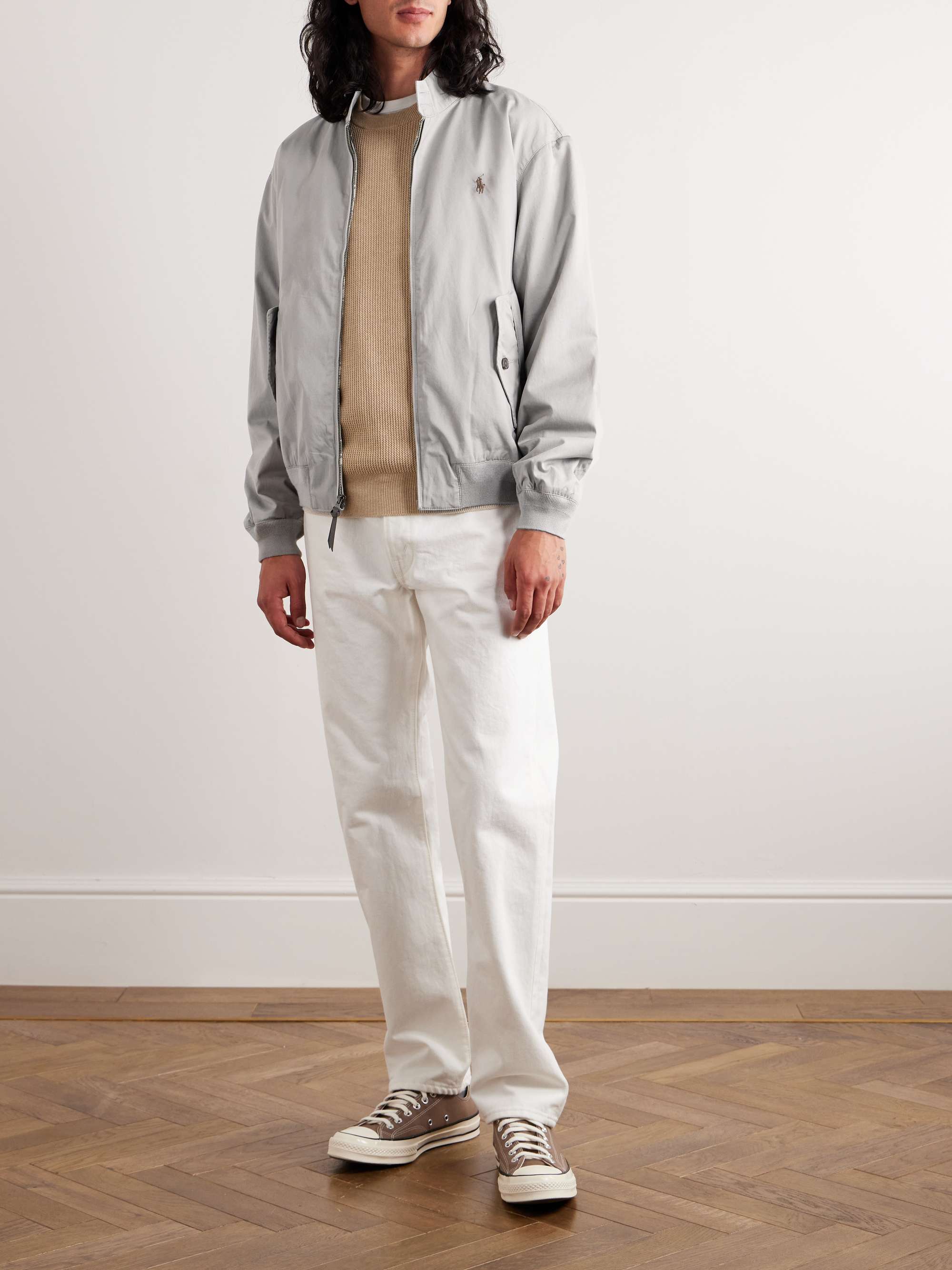 POLO RALPH LAUREN Logo-Embroidered Cotton-Twill Bomber Jacket for Men | MR  PORTER