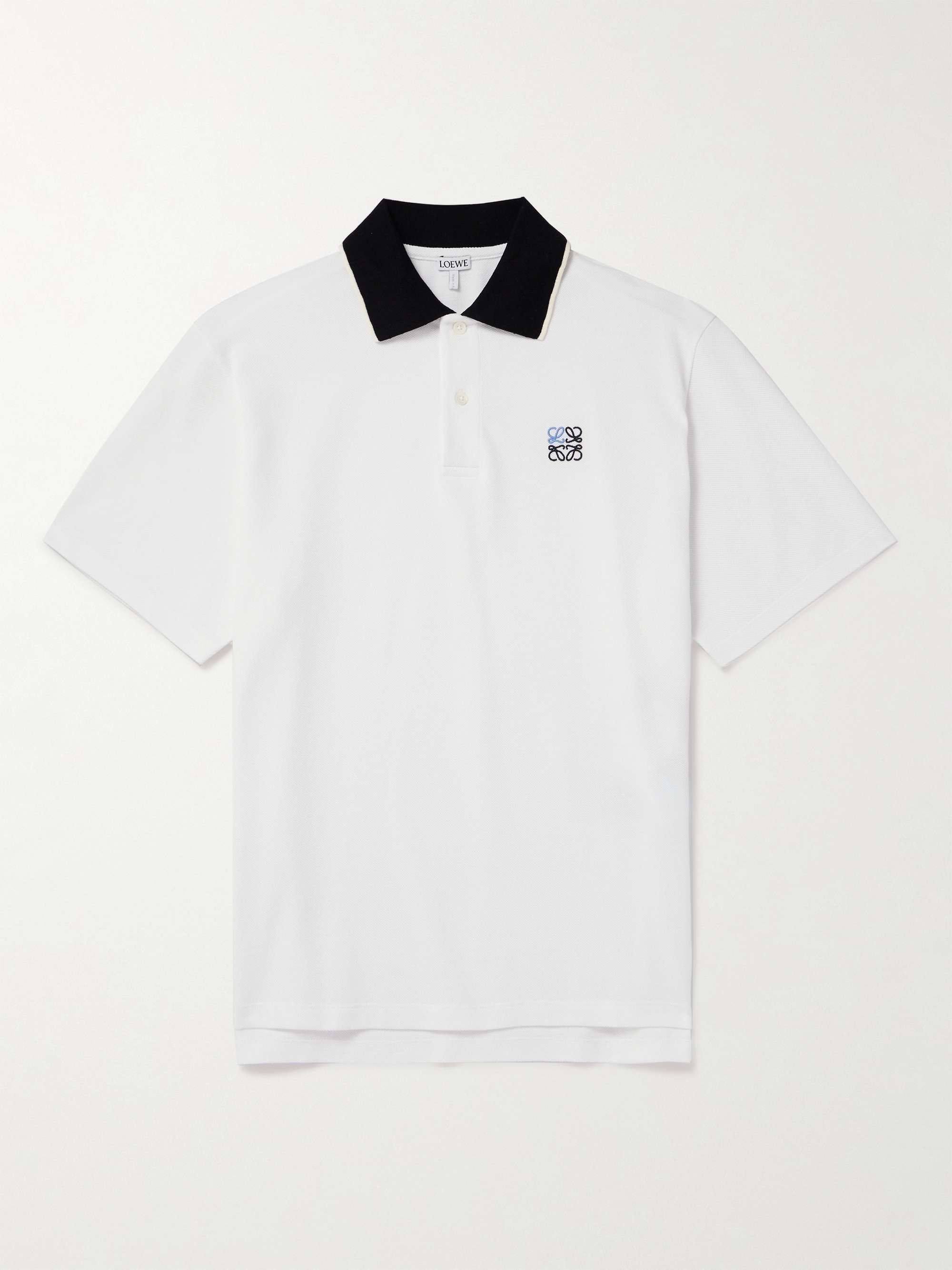 LOEWE Anagram Logo-Embroidered Cotton-Piqué Polo Shirt for Men | MR PORTER