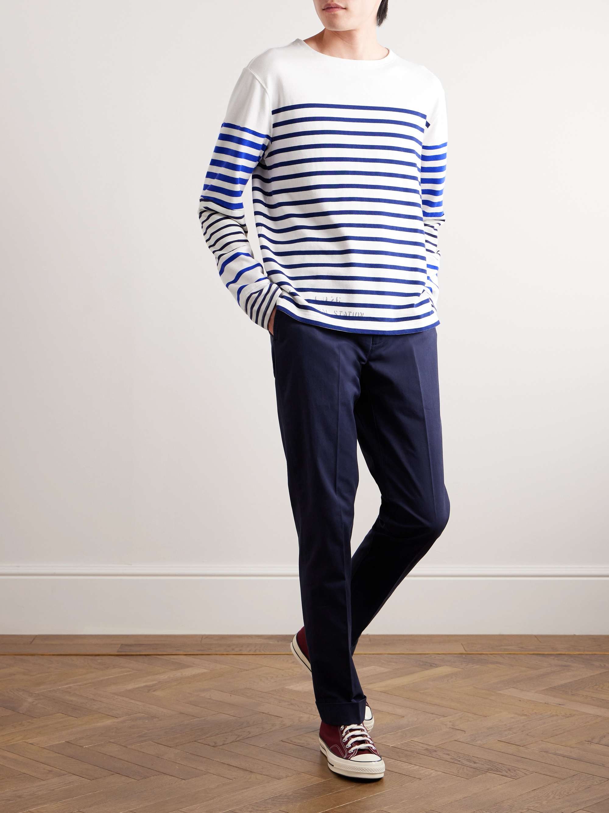 POLO RALPH LAUREN Appliquéd Striped Cotton-Jersey T-Shirt for Men | MR  PORTER