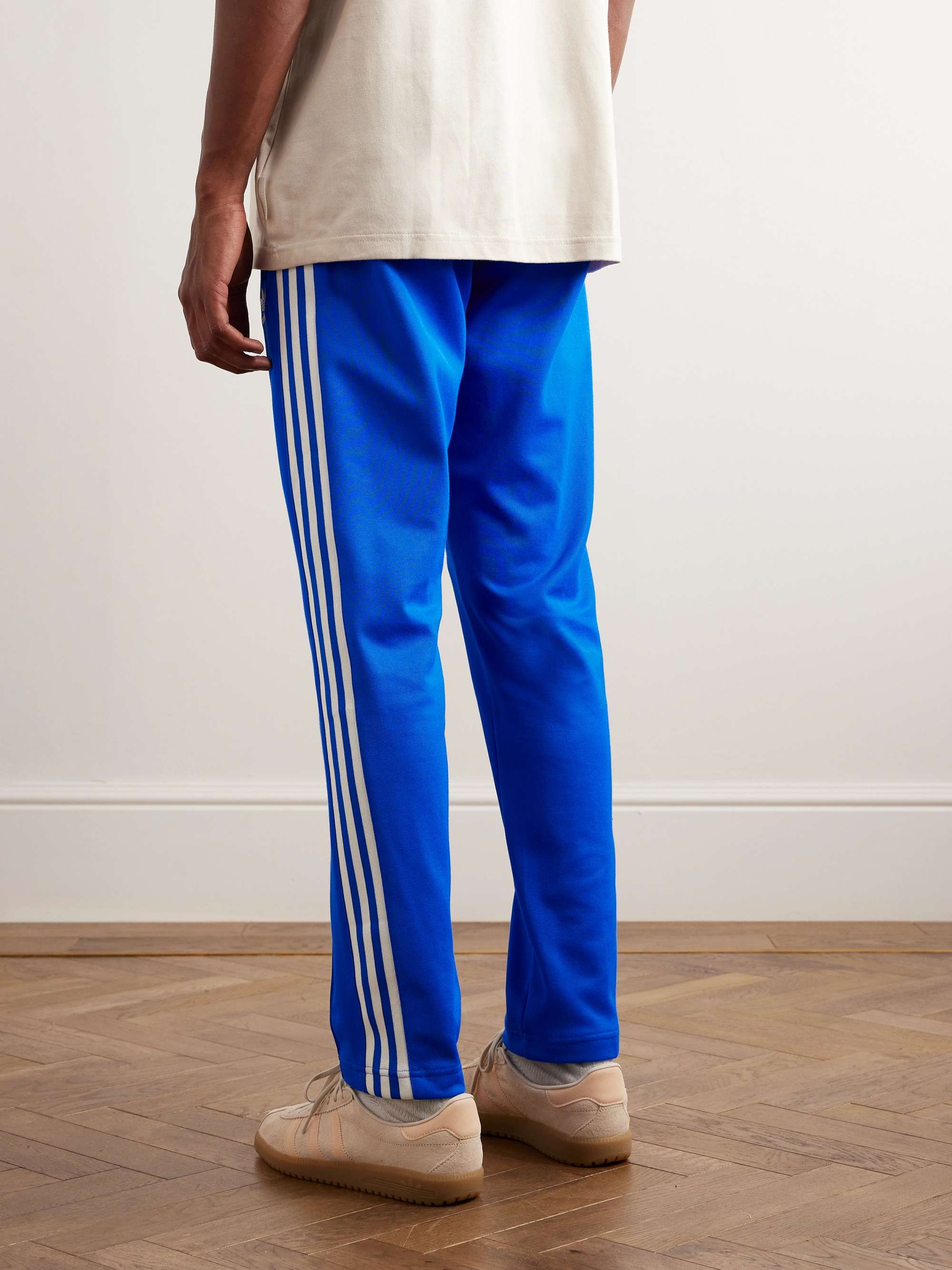 ADIDAS ORIGINALS Adicolor Beckenbauer Slim-Fit Straight-Leg Cotton-Blend  Tech-Jersey Track Pants for Men | MR PORTER
