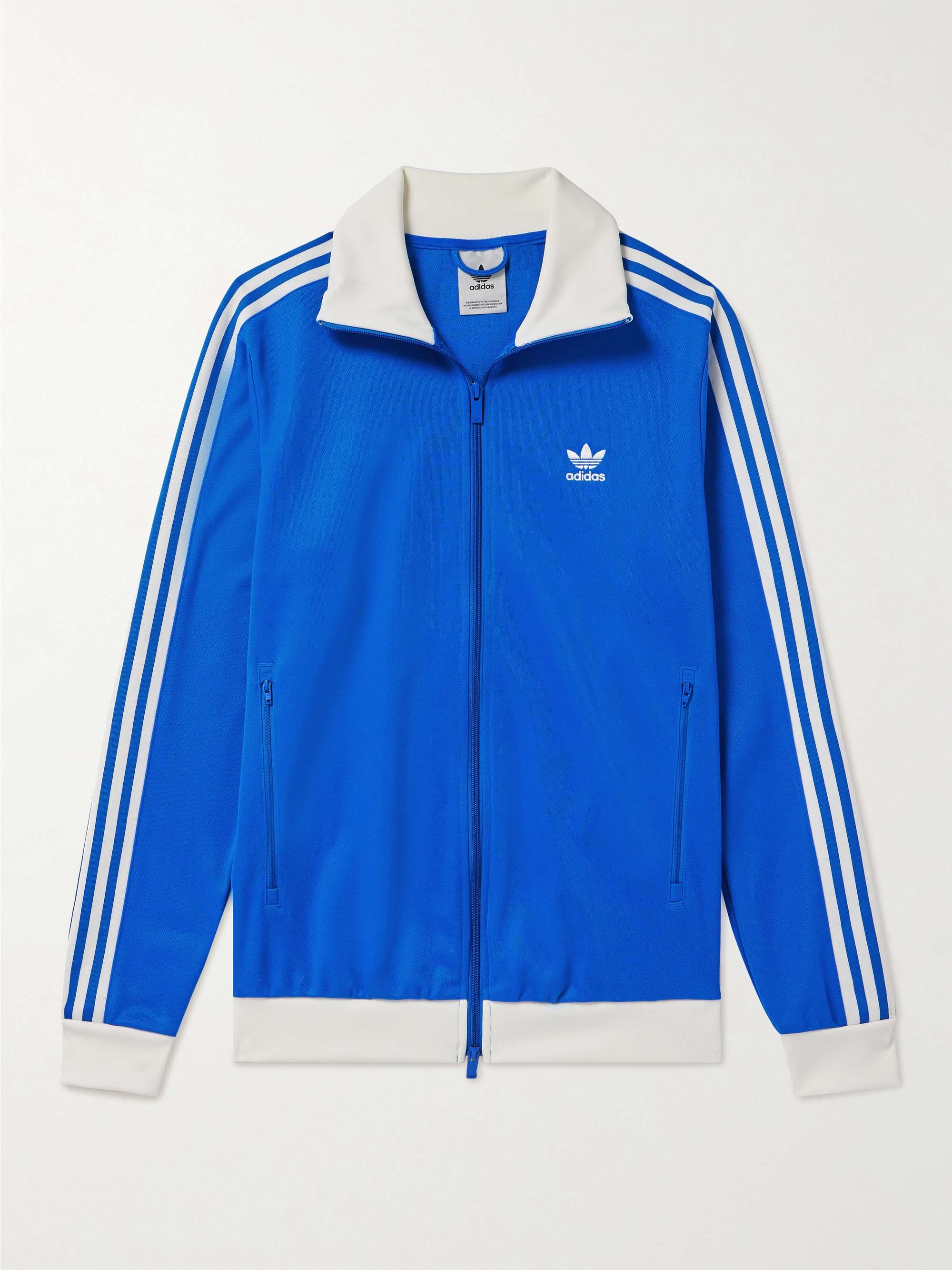 ADIDAS ORIGINALS Beckenbauer Slim-Fit Logo-Embroidered Cotton-Blend Jersey  Track Jacket for Men | MR PORTER
